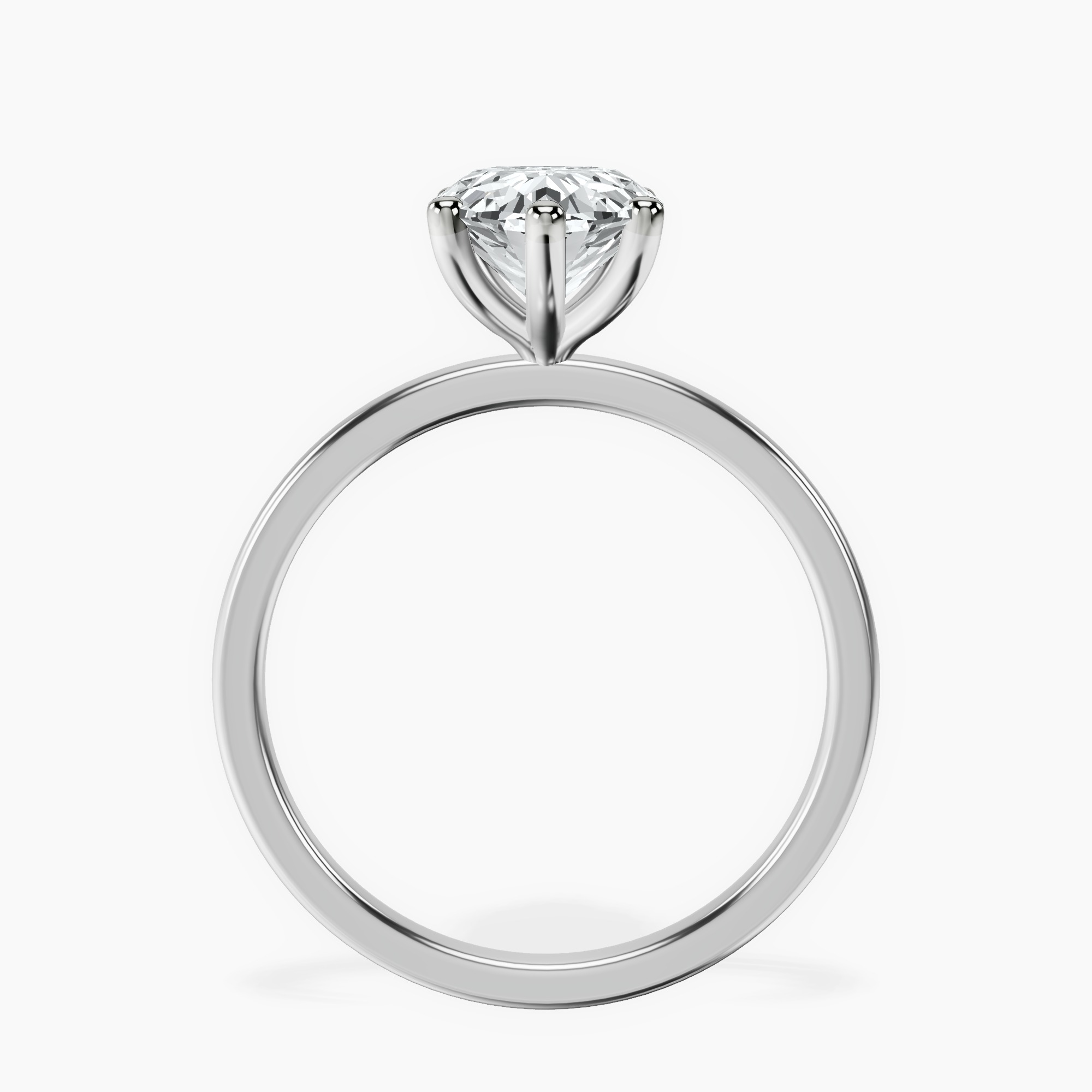 2.40 ct. oval Six Prong Ring in 18kt white gold side right image one