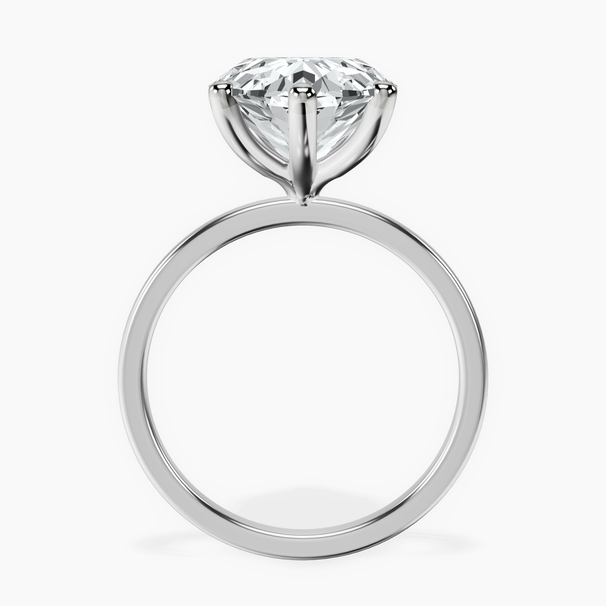 Platinum Six Prong Solitaire 1.5mm Lab Diamond Ring side right image one