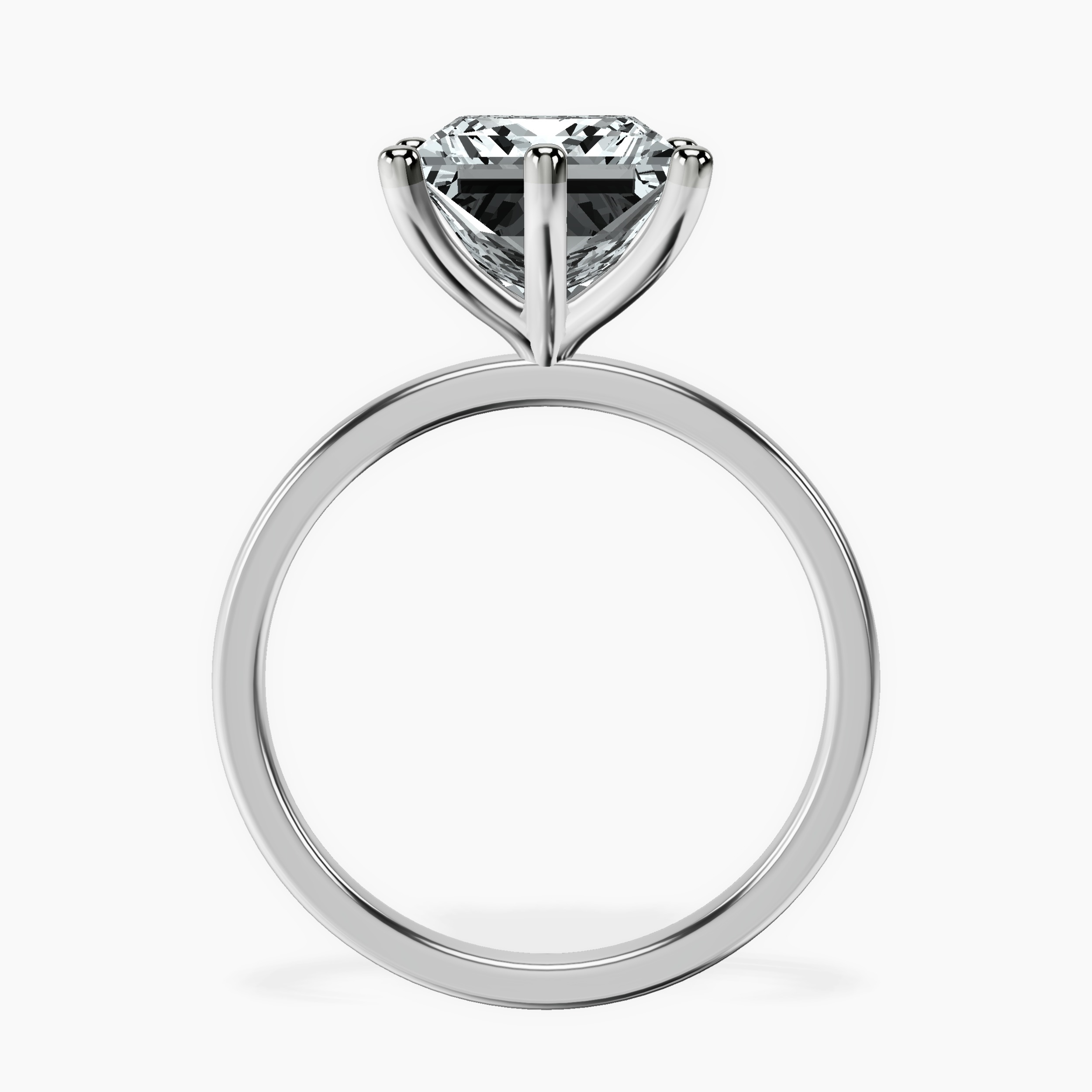 Platinum Six Prong Solitaire 1.5mm Lab Diamond Ring side right image one