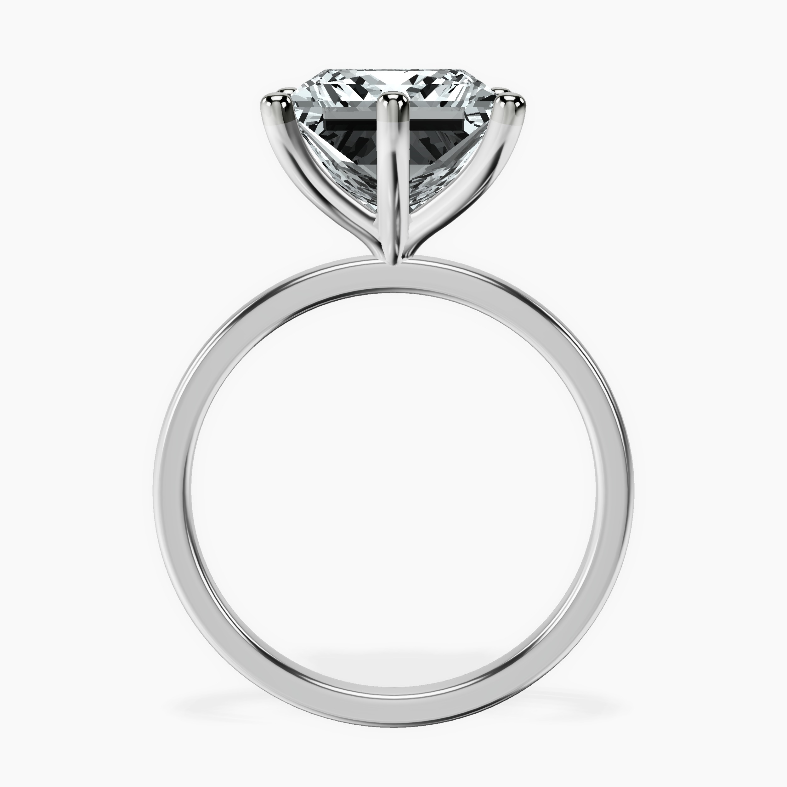 Platinum Six Prong Solitaire 1.5mm Lab Diamond Ring side right image one