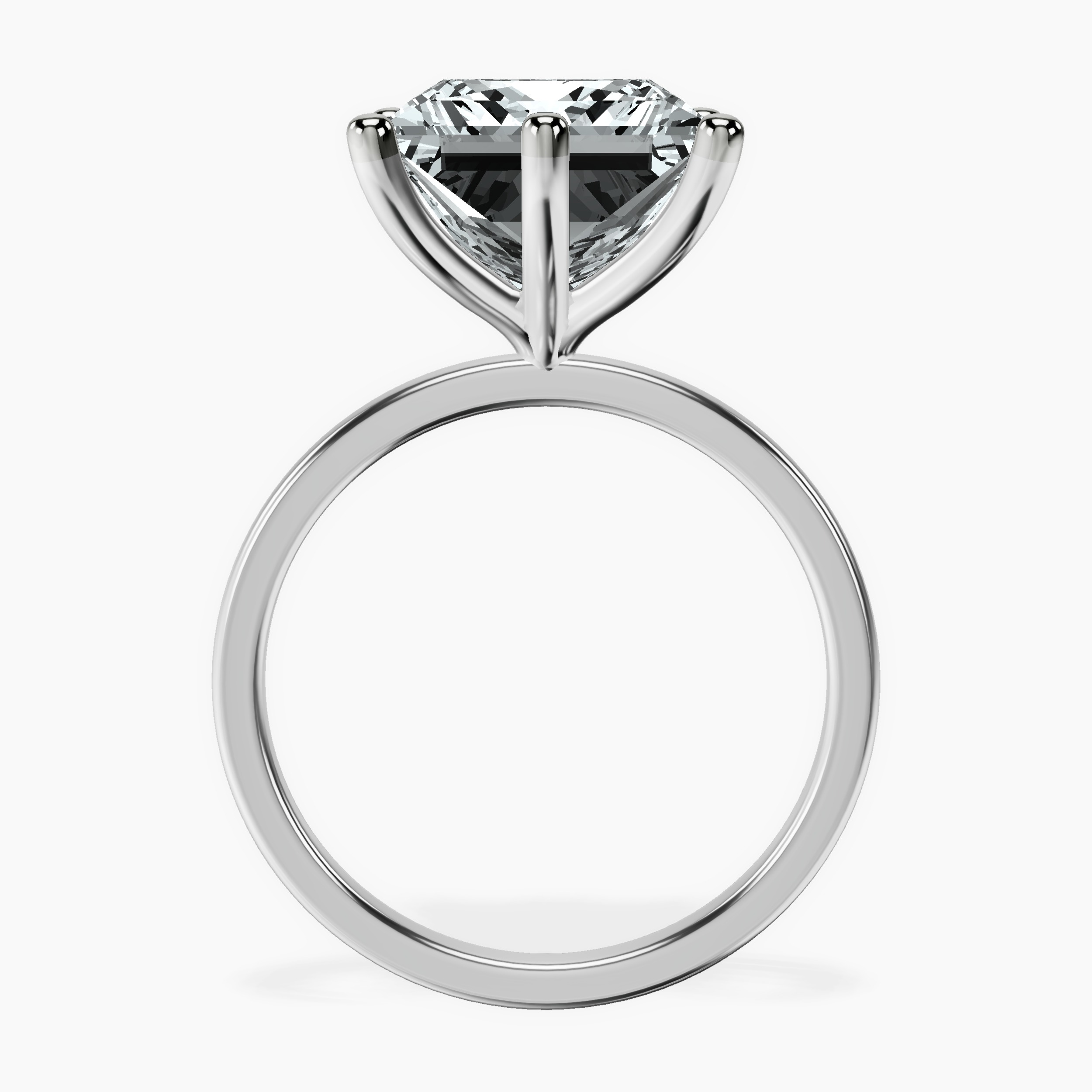 Platinum Six Prong Solitaire 1.5mm Lab Diamond Ring side right image one
