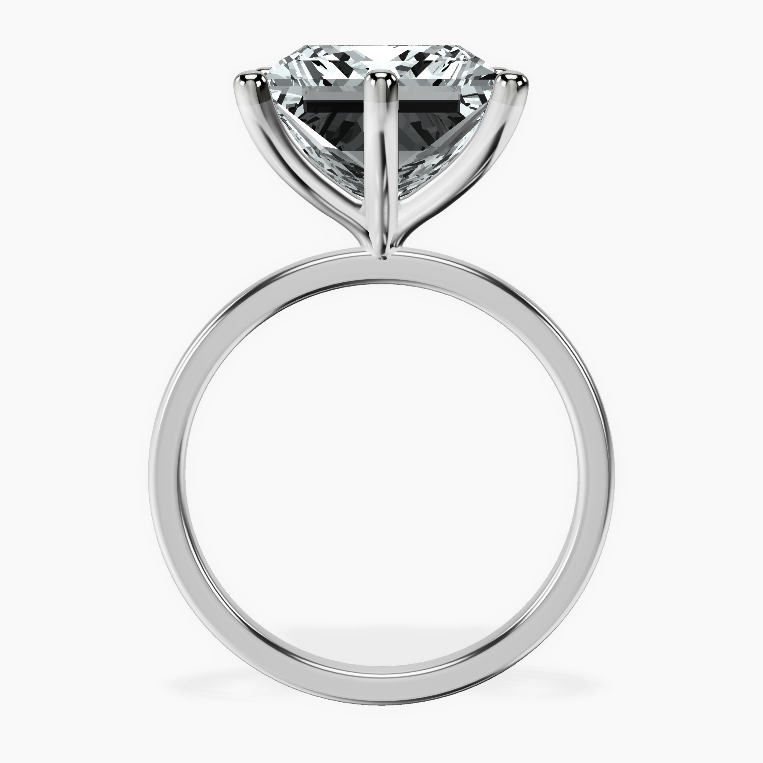 Platinum Six Prong Solitaire 1.5mm Lab Diamond Ring side right image one