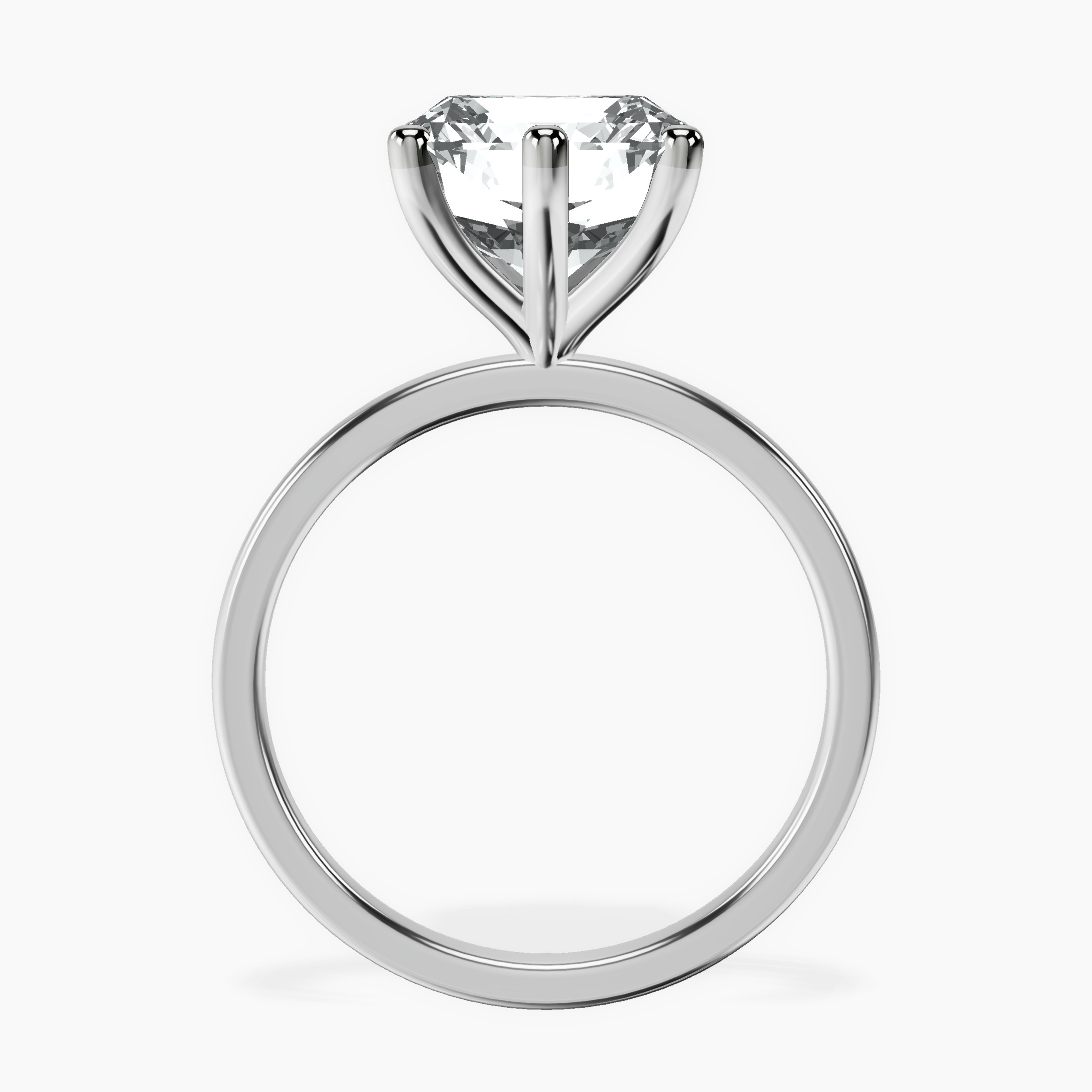 Platinum Six Prong Solitaire 1.5mm Lab Diamond Ring side right image one