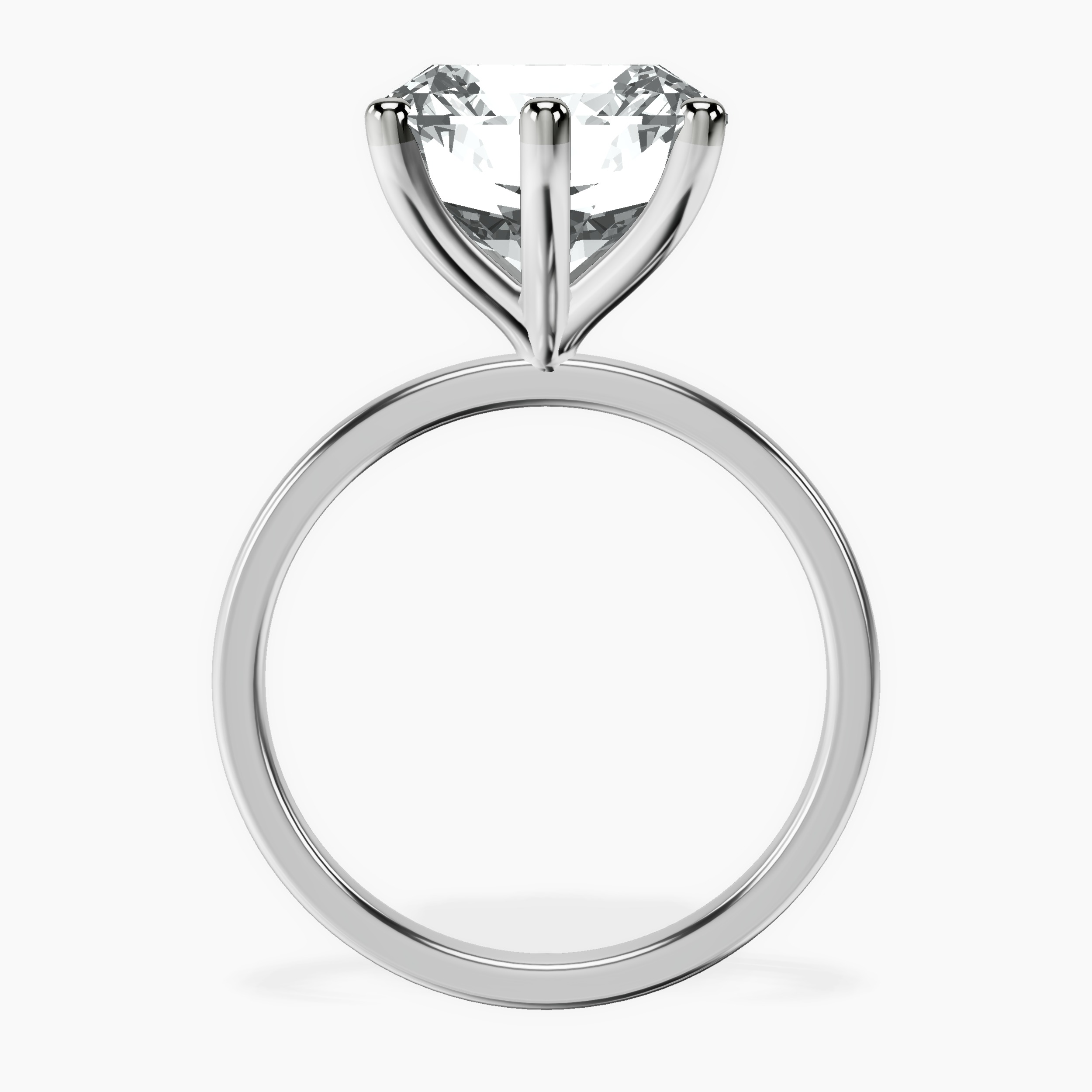 Platinum Six Prong Solitaire 1.5mm Lab Diamond Ring side right image one