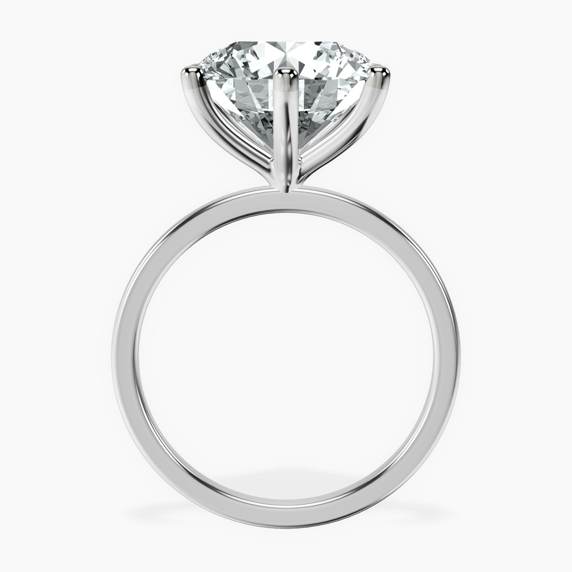 Platinum Six Prong Solitaire 1.5mm Lab Diamond Ring side right image one