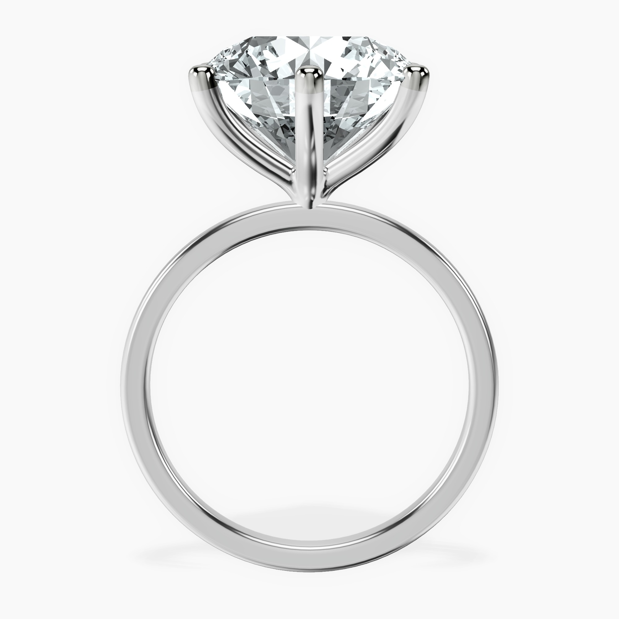 Platinum Six Prong Solitaire 1.5mm Lab Diamond Ring side right image one