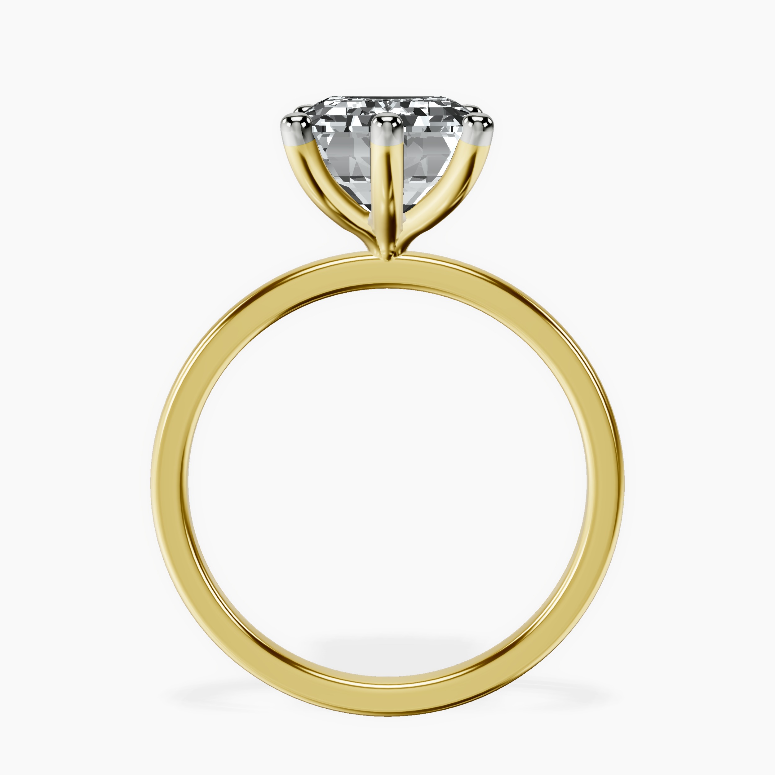 14kt Yellow Gold Six Prong Solitaire 1.5mm Lab Diamond Ring side right image one