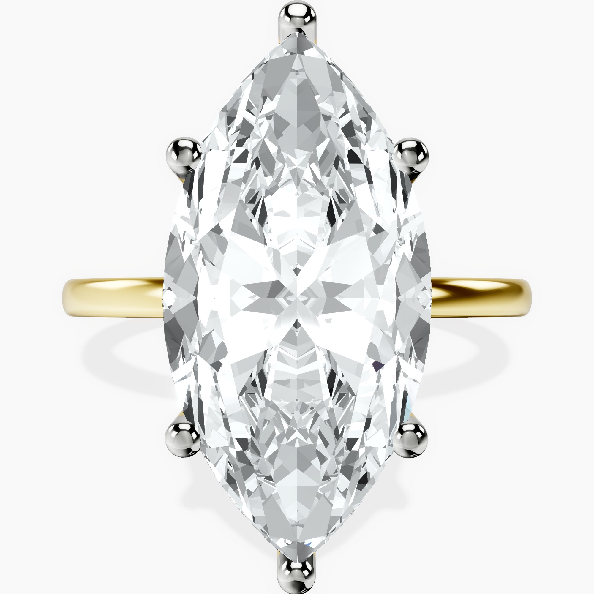 10kt Yellow Gold Six Prong Solitaire 1.5mm Lab Diamond Ring front image