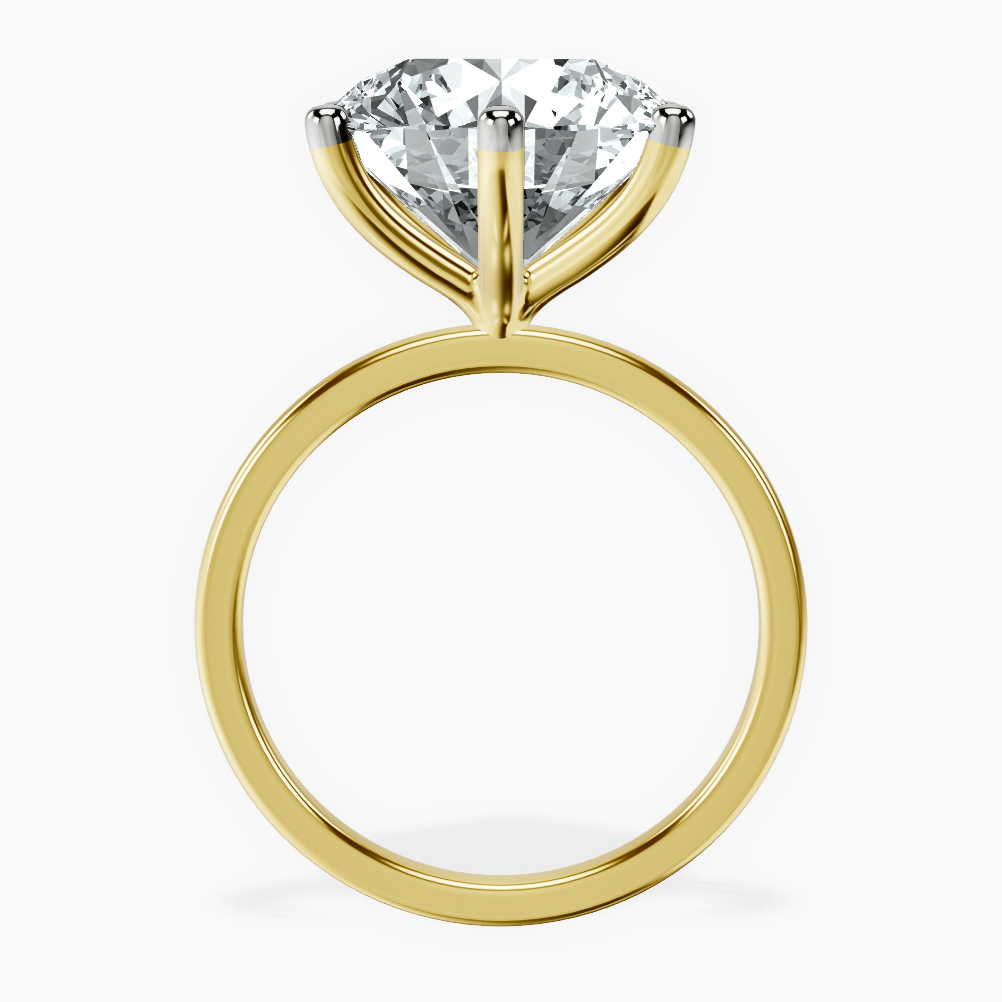 10kt Yellow Gold Six Prong Solitaire 1.5mm Lab Diamond Ring side right image one