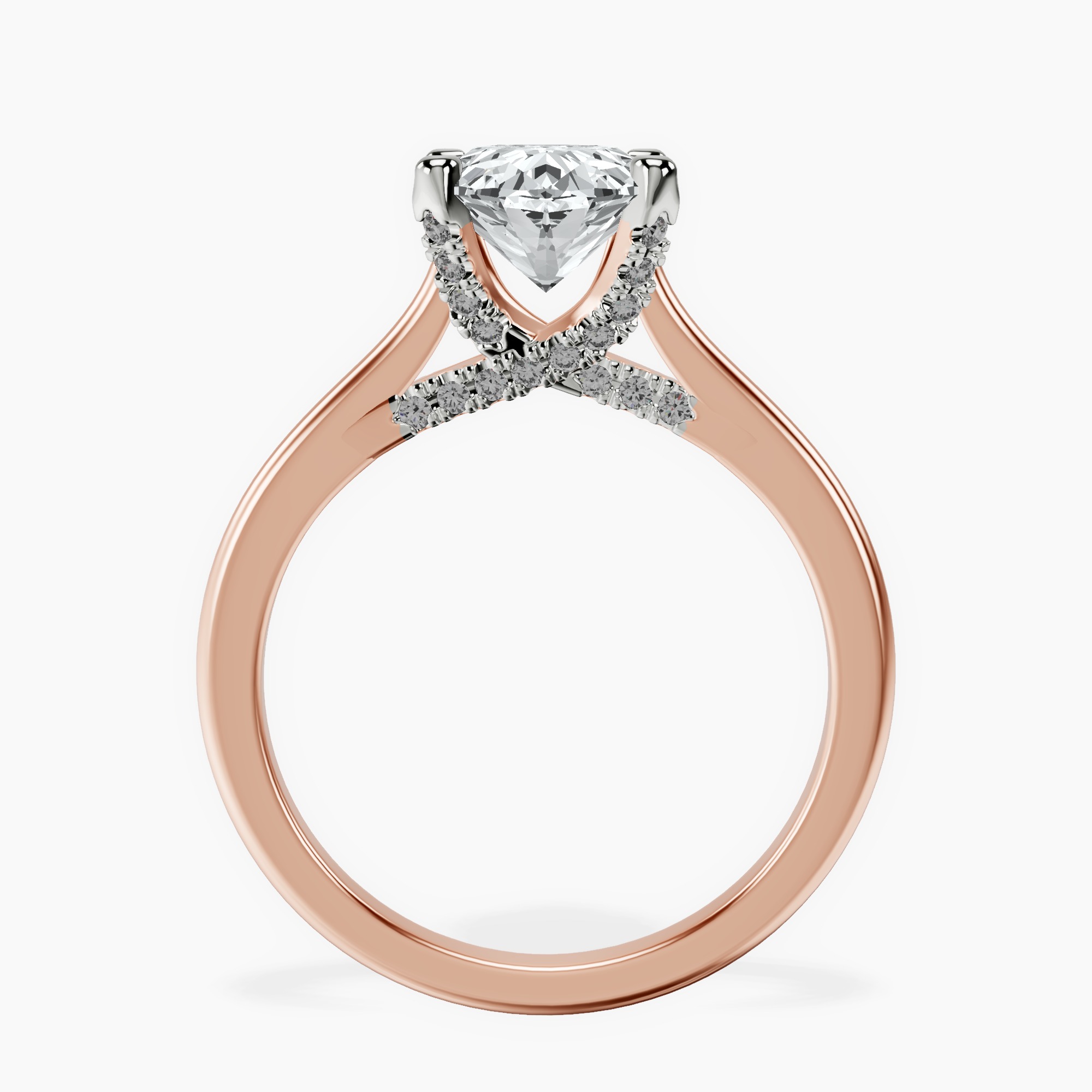 2.40 ct. oval Agnes Solitaire Ring in 18kt rose gold side right image one