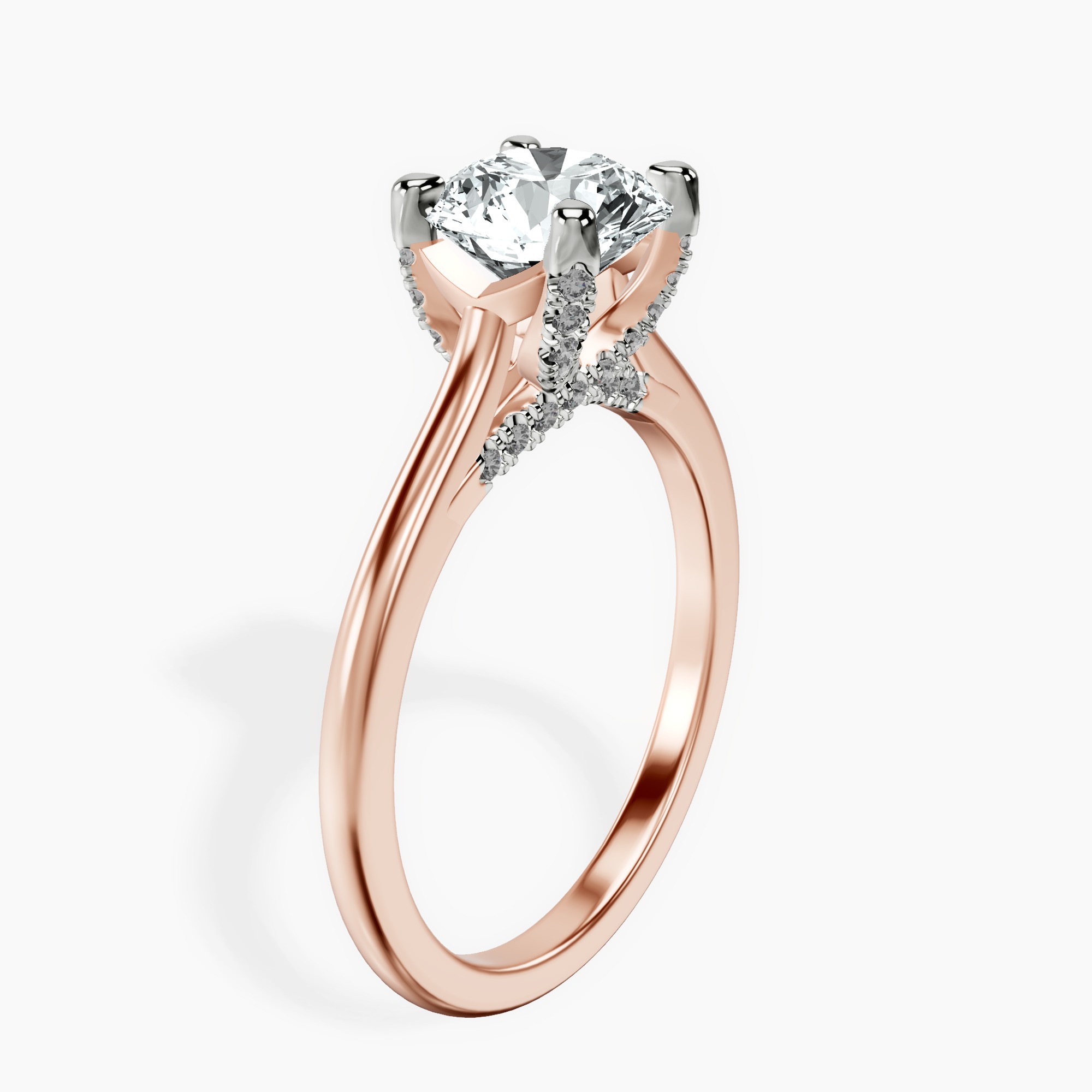2.36 ct. round Agnes Solitaire Ring in 18kt rose gold standing product image one