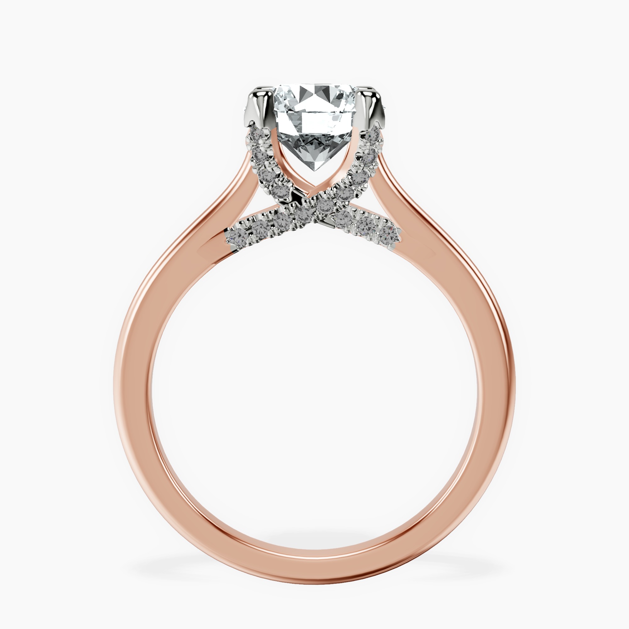 2.36 ct. round Agnes Solitaire Ring in 18kt rose gold side right image one