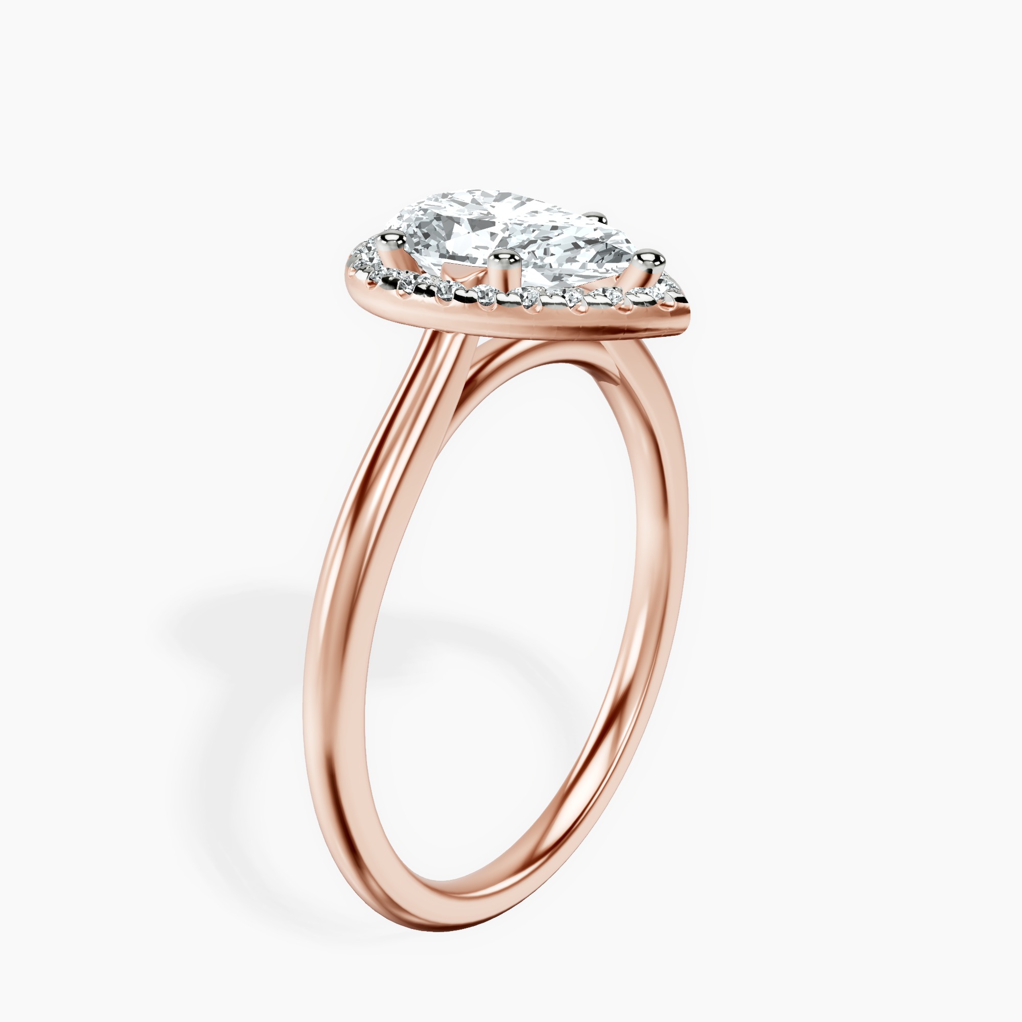 1.40 ct. pear Harriet Ring in 10kt rose gold standing product image one