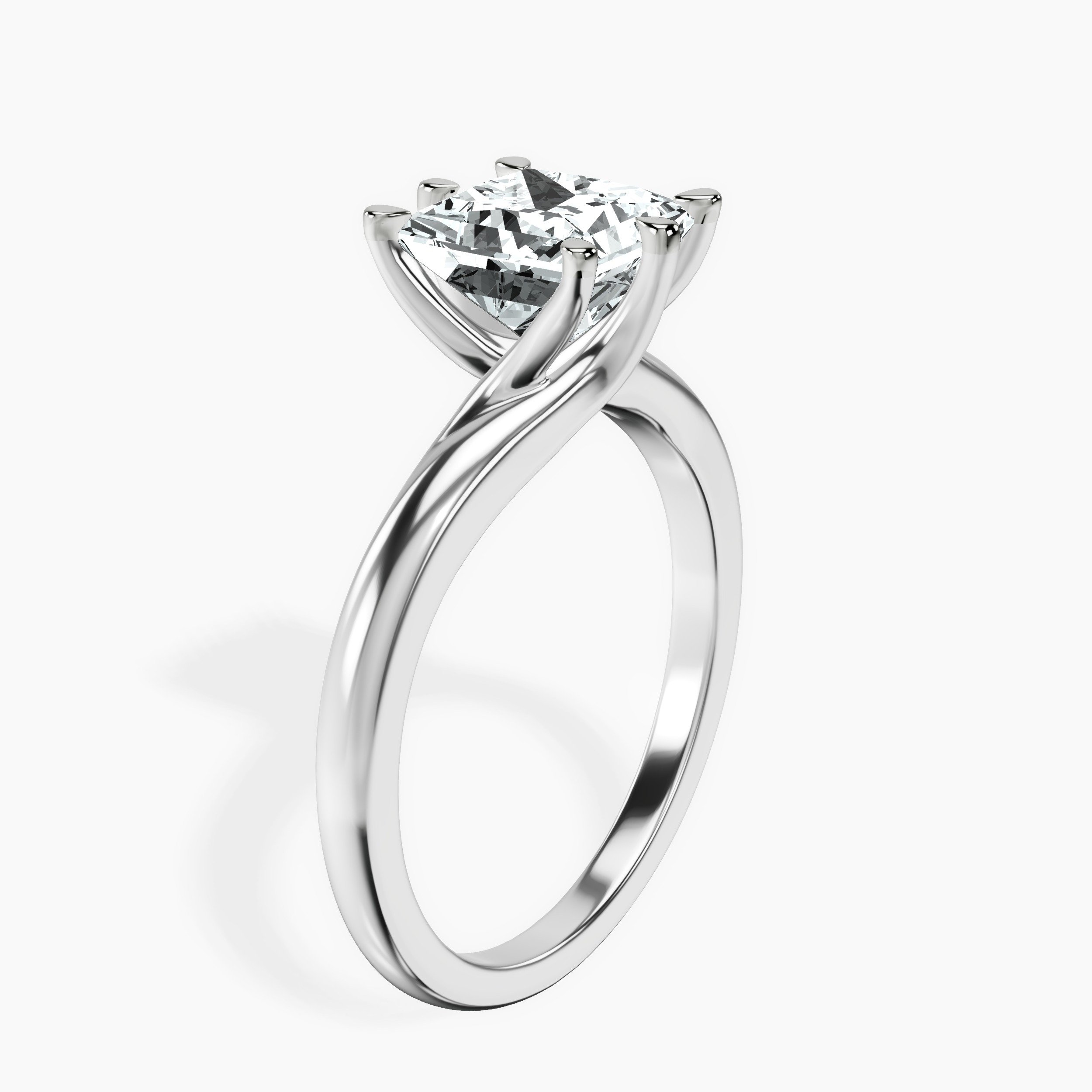 2.81 ct. princess Seraphina Solitaire Ring in 18kt white gold standing product image one