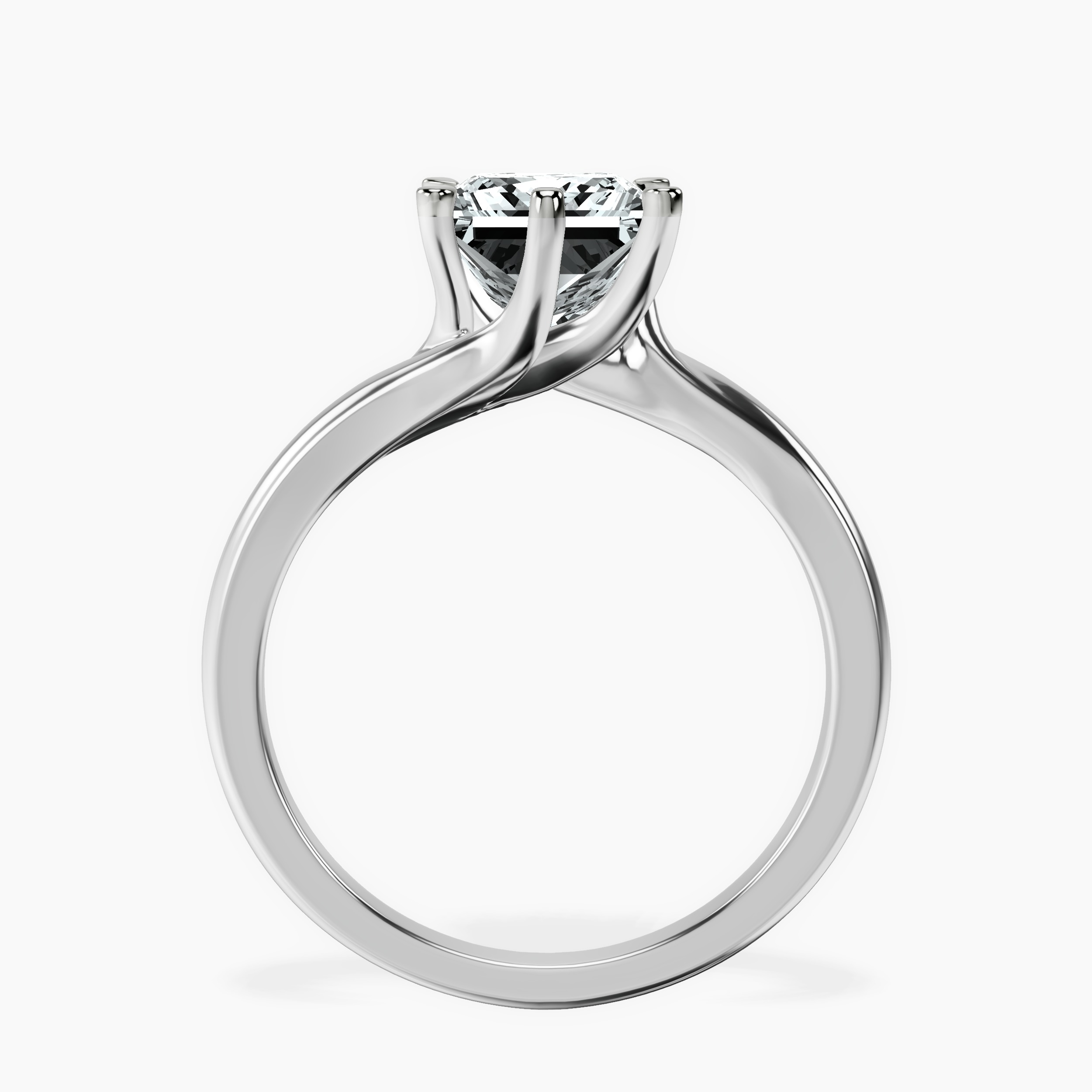 2.81 ct. princess Seraphina Solitaire Ring in 18kt white gold side right image one