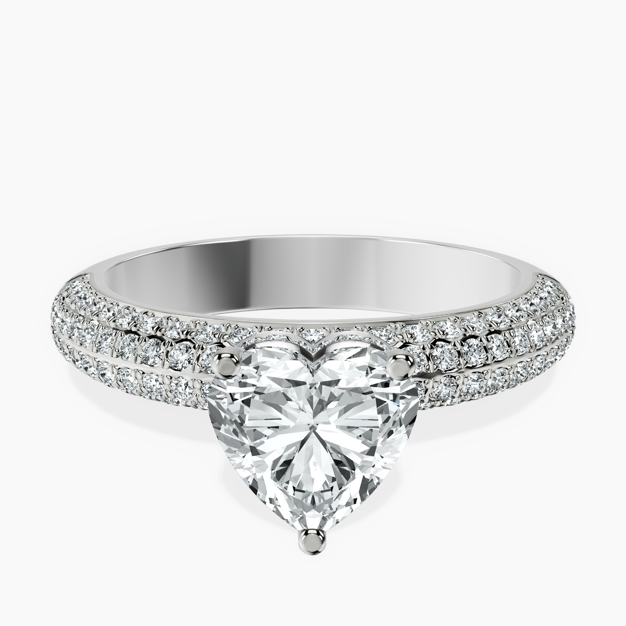 1.29 ct. heart Casimer Secret Halo Ring in 10kt white gold rtr top
