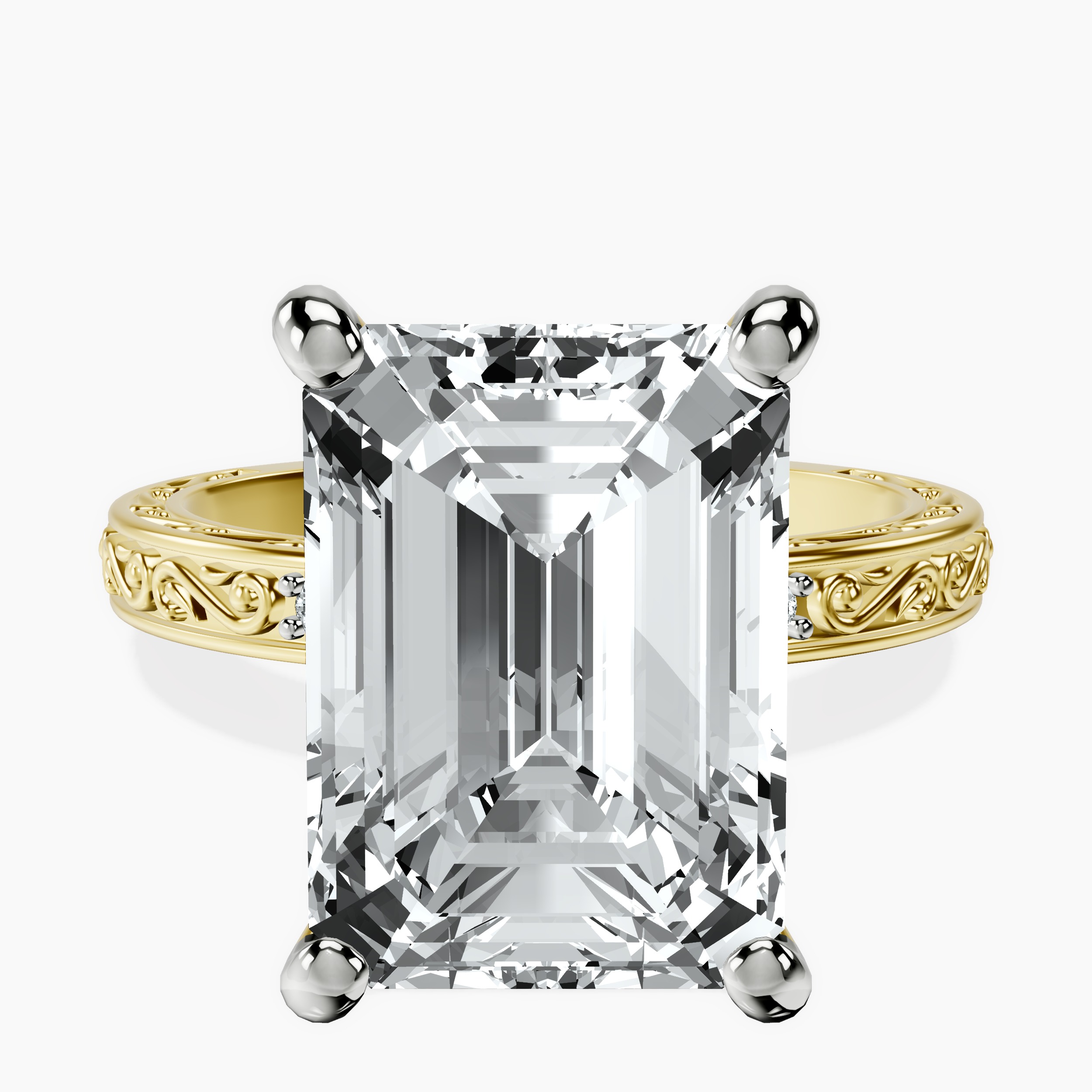 14kt Yellow Gold Antique Allure Vintage Lab Diamond Ring front image