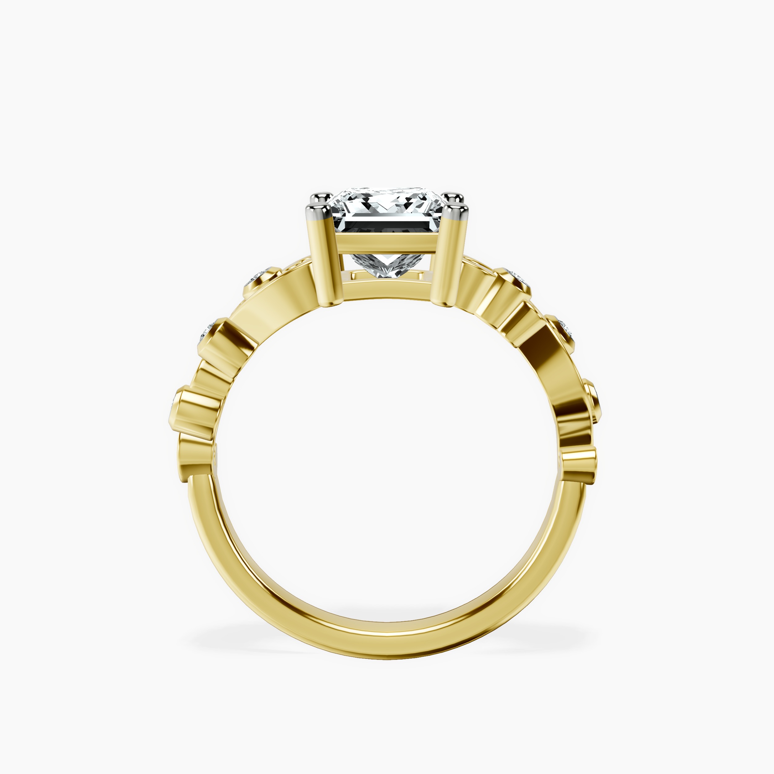 9Ct Yellow Gold Catrina Cutwork Lab Diamond Ring side right image one