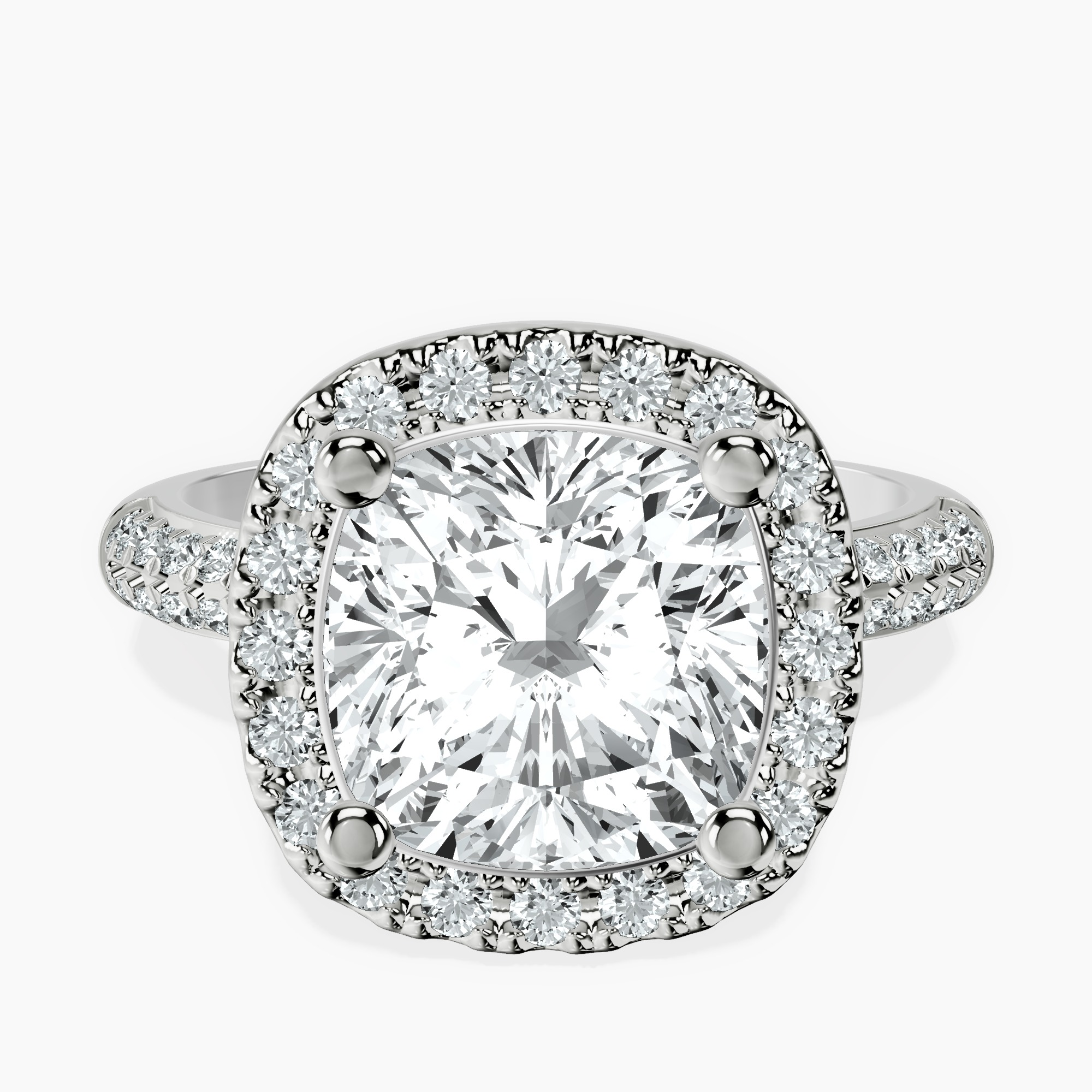 Platinum Kathrine Halo Lab Diamond Ring front image
