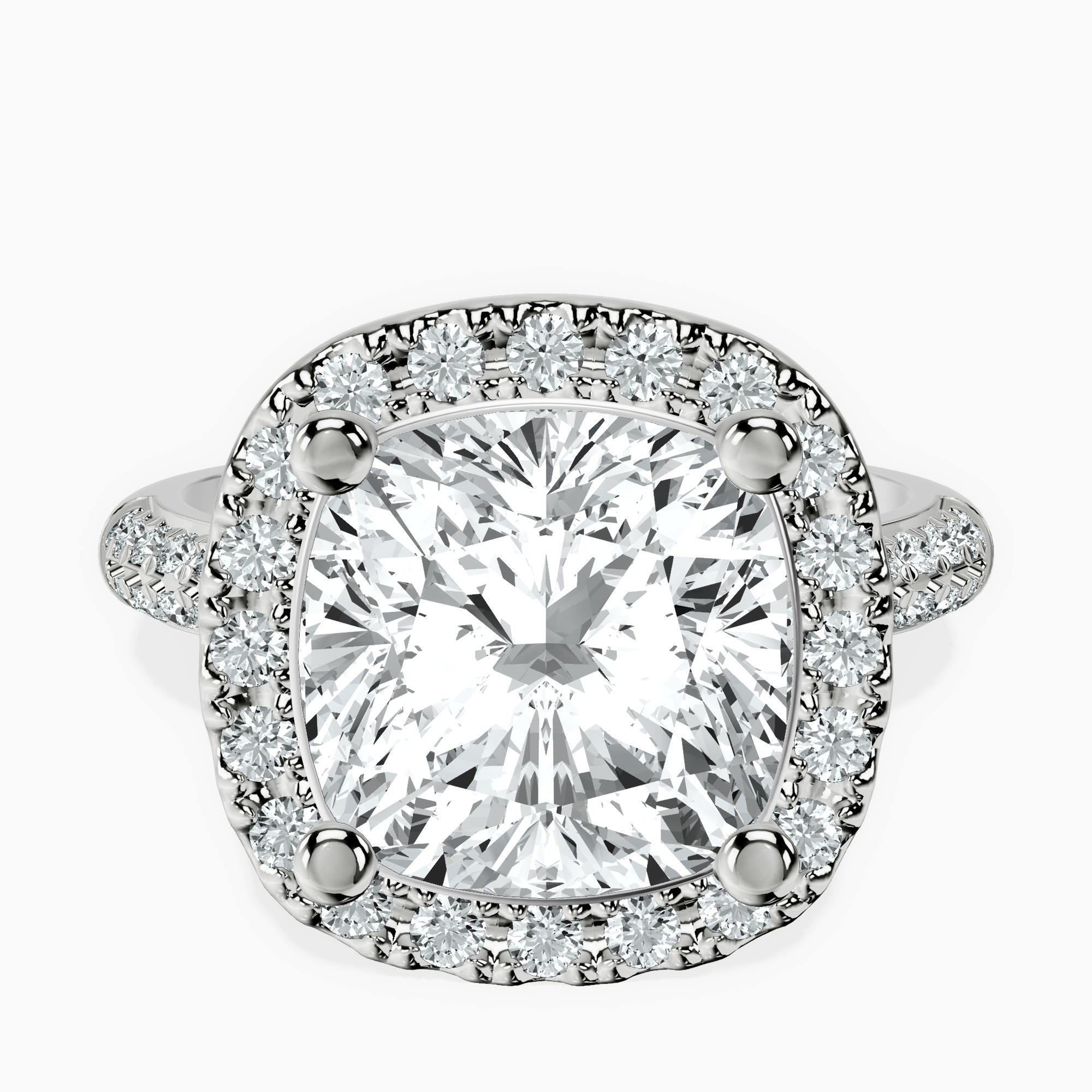 Platinum Kathrine Halo Lab Diamond Ring front image