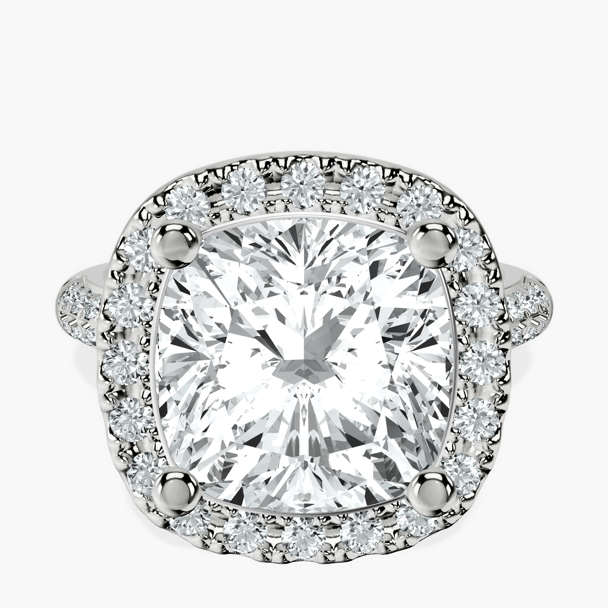 Platinum Kathrine Halo Lab Diamond Ring front image