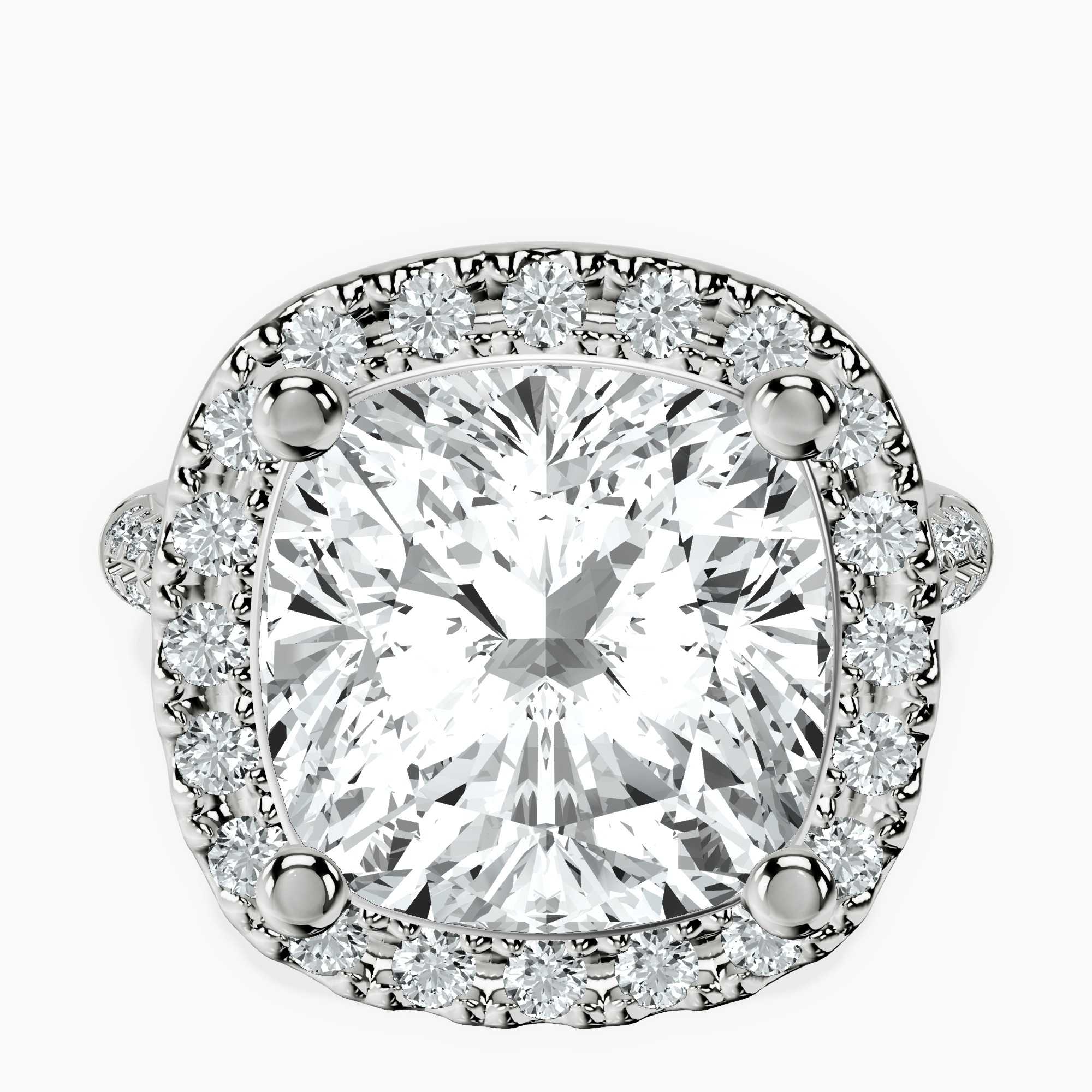 14kt White Gold Kathrine Halo Lab Diamond Ring front image