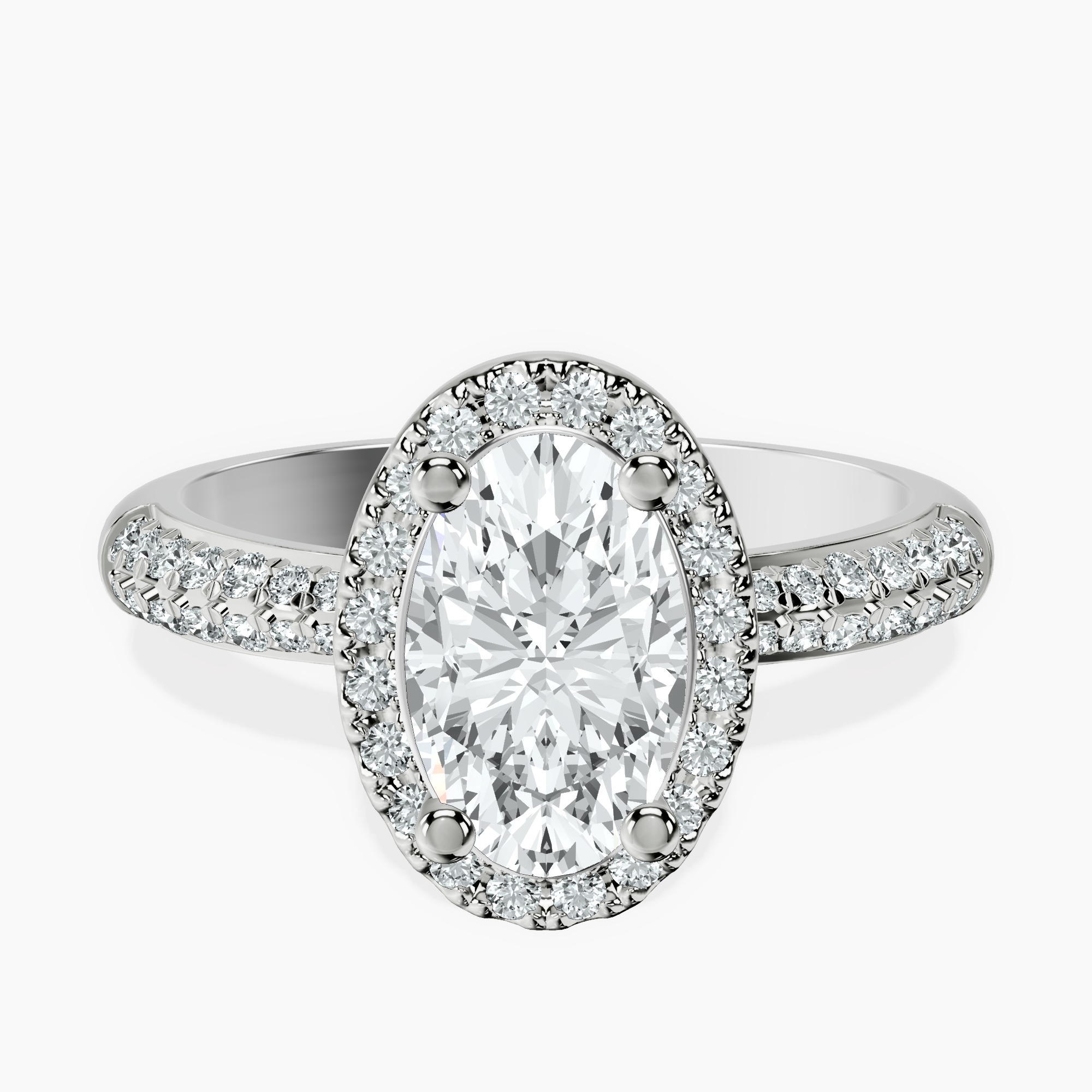 Platinum Kathrine Halo Lab Diamond Ring front image
