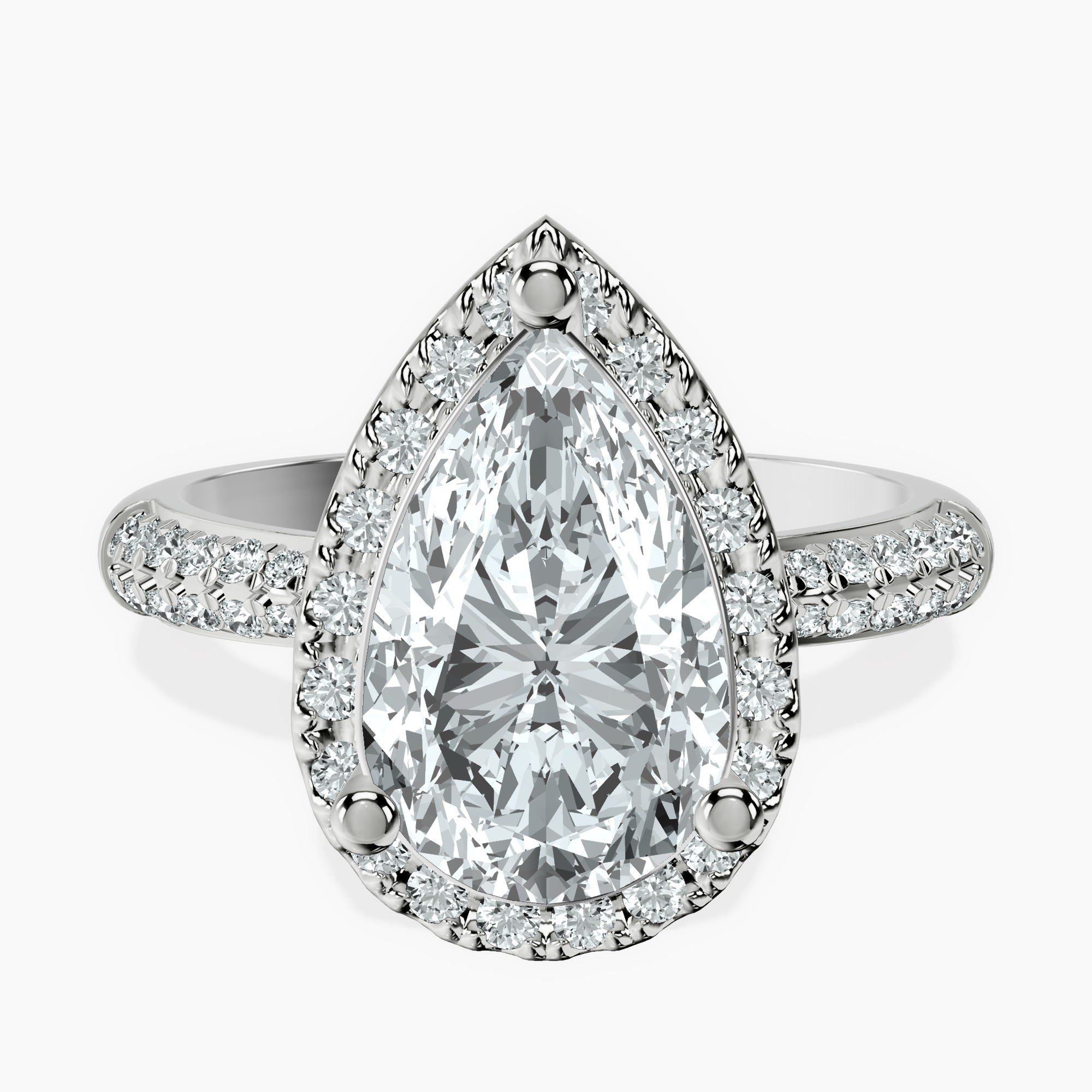Platinum Kathrine Halo Lab Diamond Ring front image