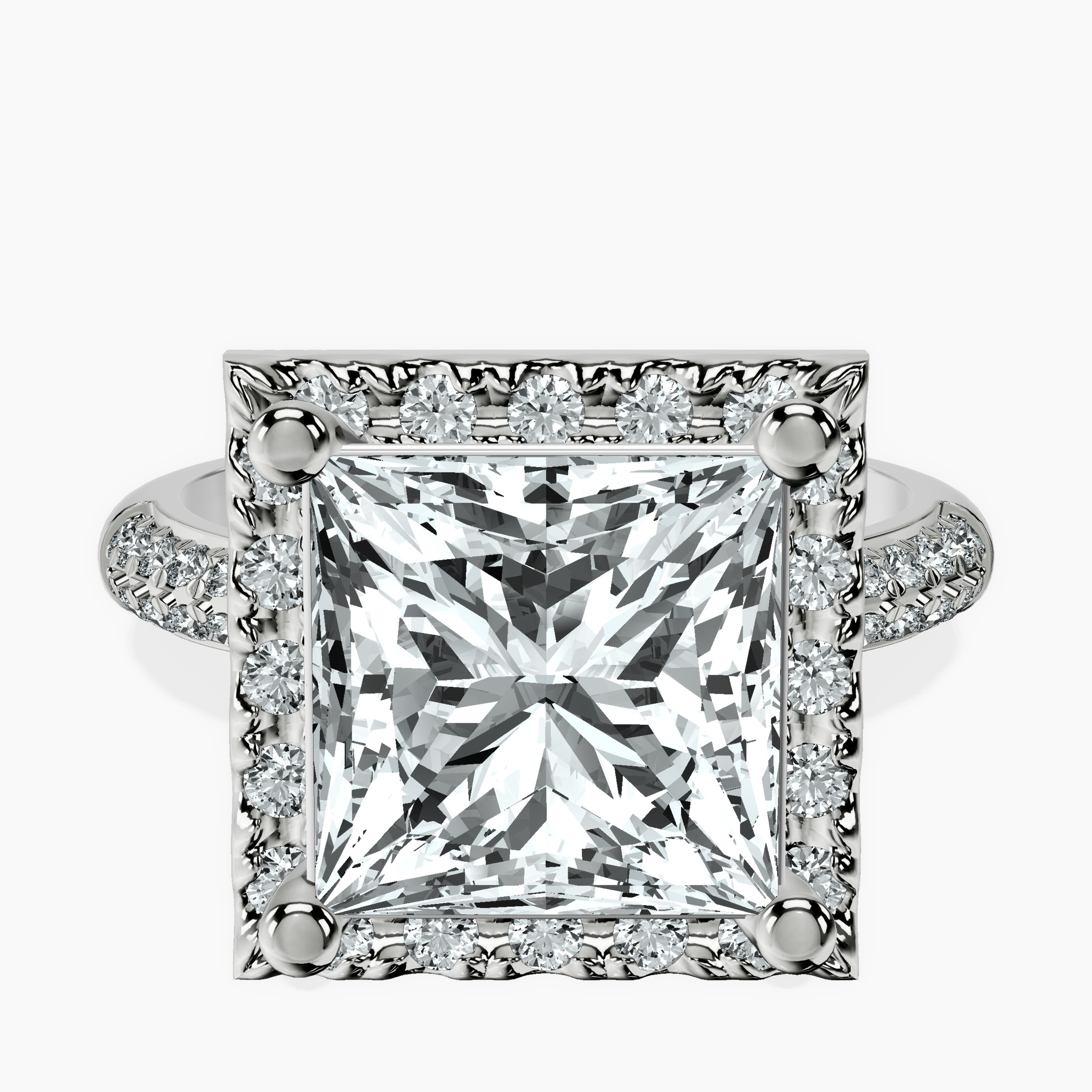 Platinum Kathrine Halo Lab Diamond Ring front image
