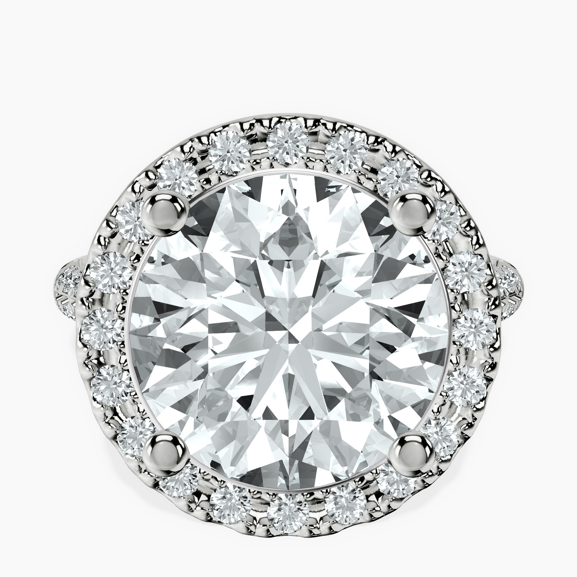 Platinum Kathrine Halo Lab Diamond Ring front image