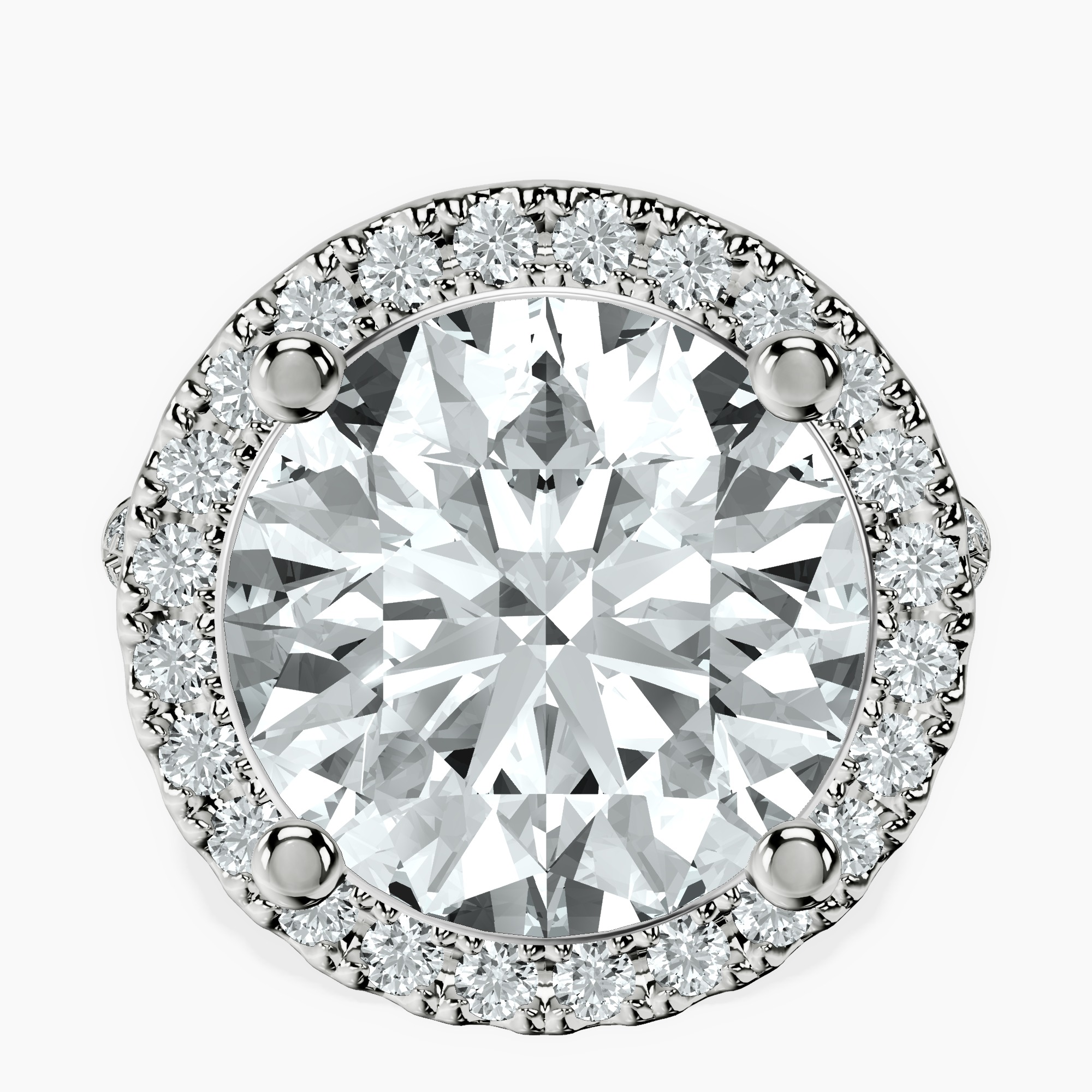 10kt White Gold Kathrine Halo Lab Diamond Ring front image