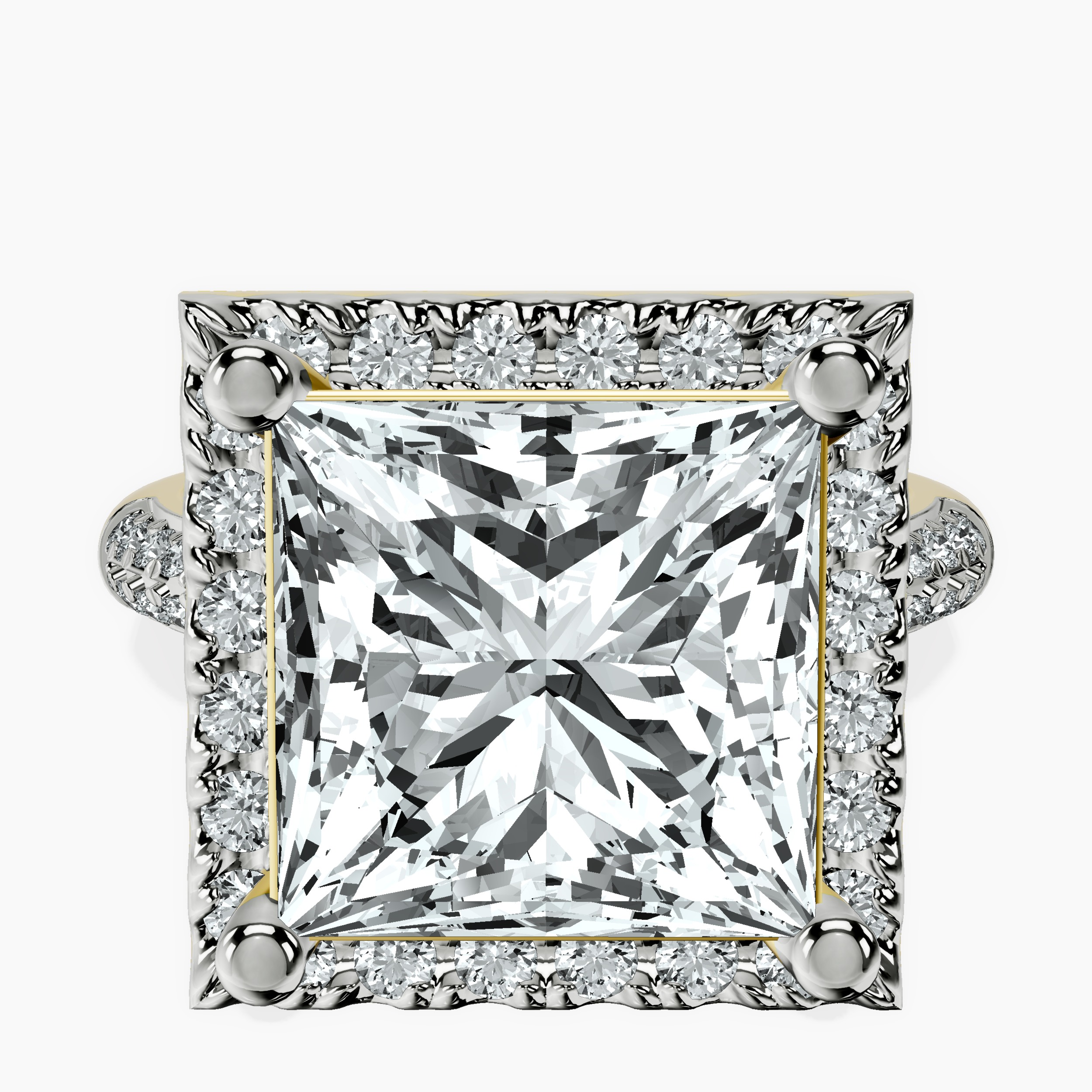 18kt Yellow Gold Kathrine Halo Lab Diamond Ring front image