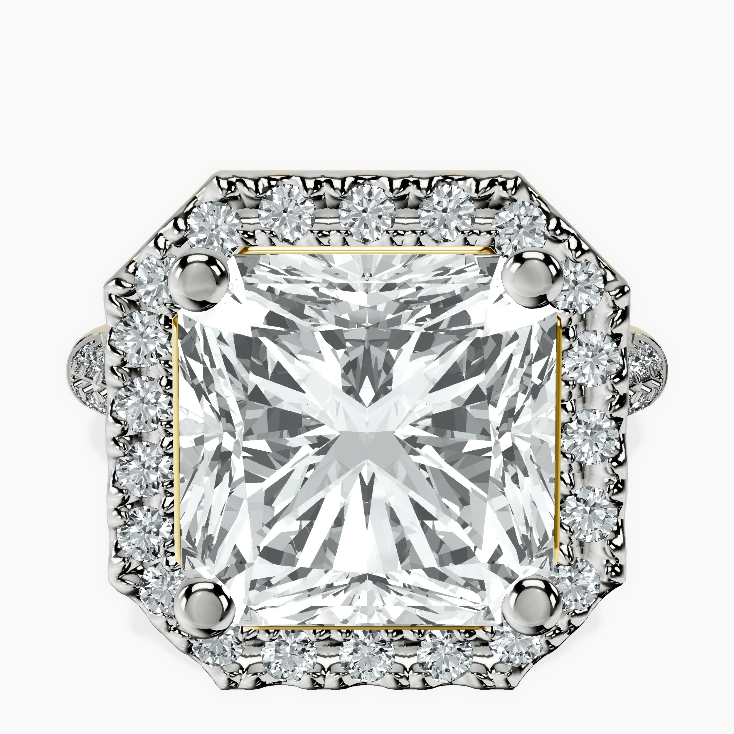 18kt Yellow Gold Kathrine Halo Lab Diamond Ring front image