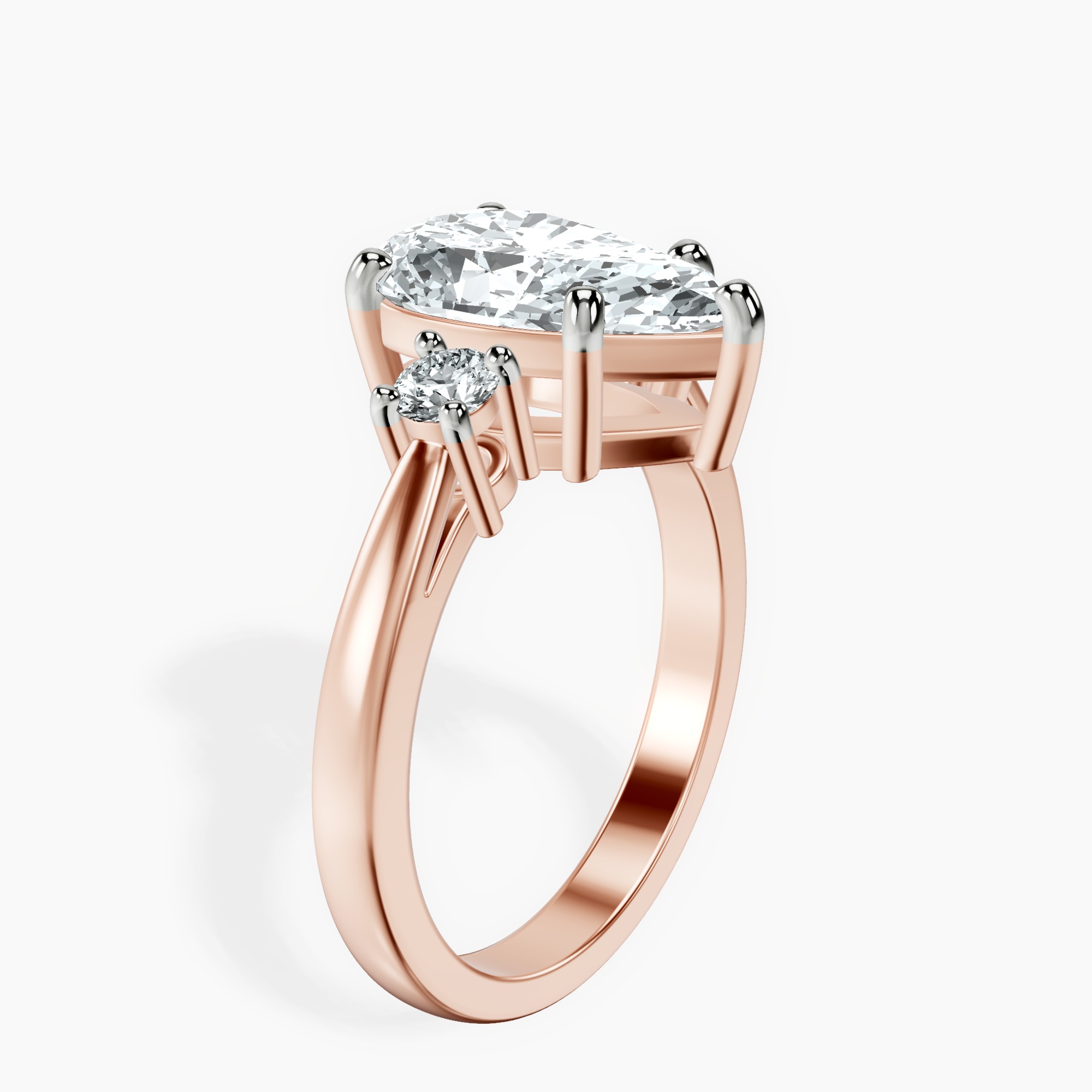 2.59 ct. pear Meghan Markle Engagement Ring in 14kt rose gold standing product image one