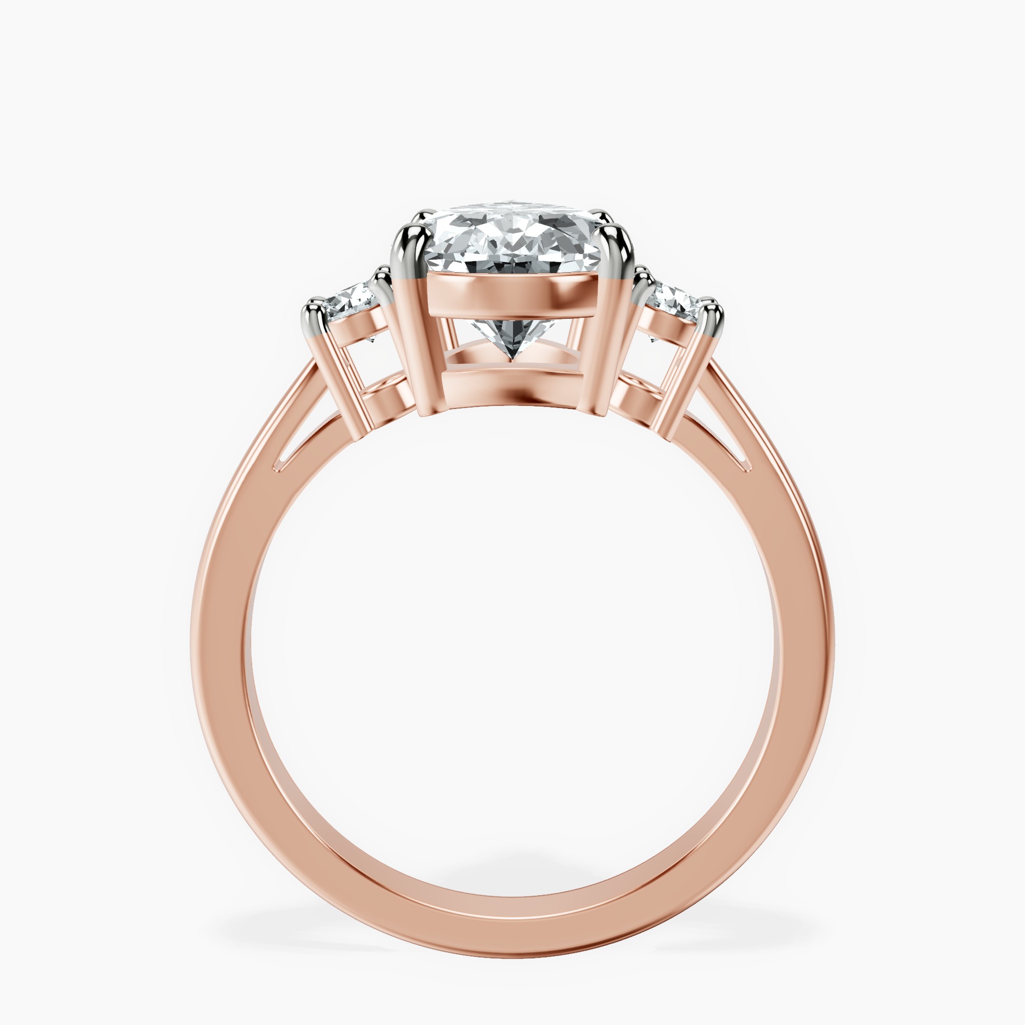 2.59 ct. pear Meghan Markle Engagement Ring in 14kt rose gold side right image one