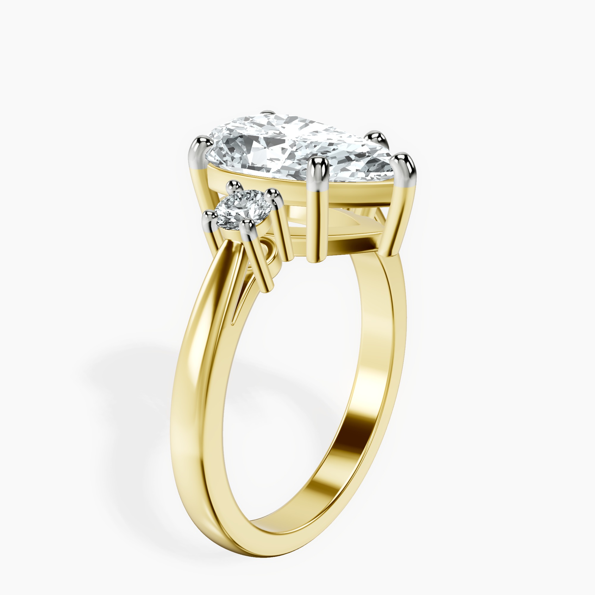1.34 ct. pear Meghan Markle Engagement Ring in 18kt yellow gold standing product image one