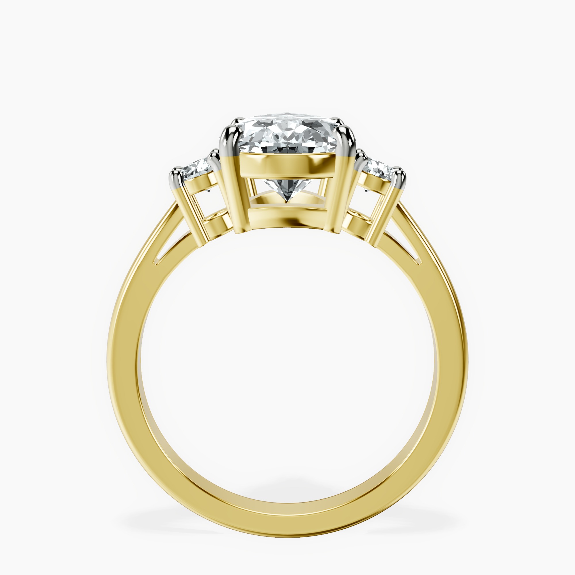 1.34 ct. pear Meghan Markle Engagement Ring in 18kt yellow gold side right image one