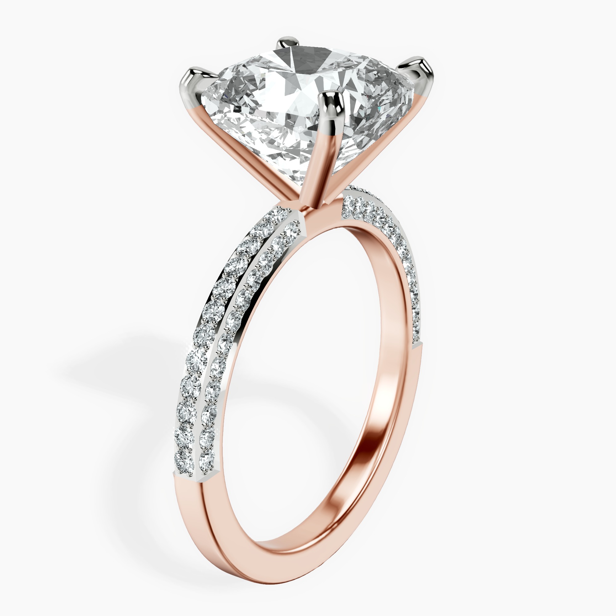 18kt Rose Gold Grace Micro pavé Eternity Lab Diamond Ring standing product image one