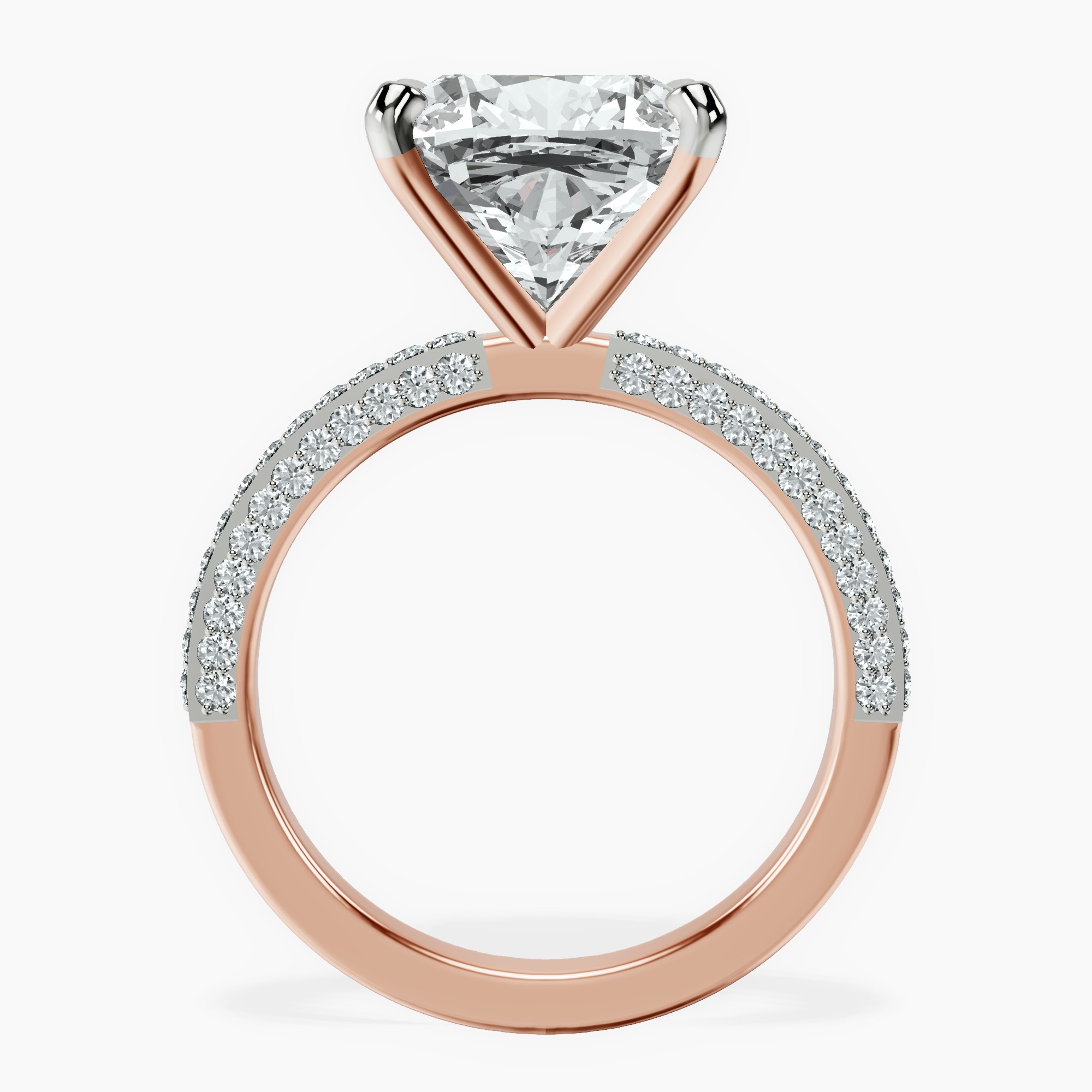 10kt Rose Gold Grace Micro pavé Eternity Lab Diamond Ring side right image one