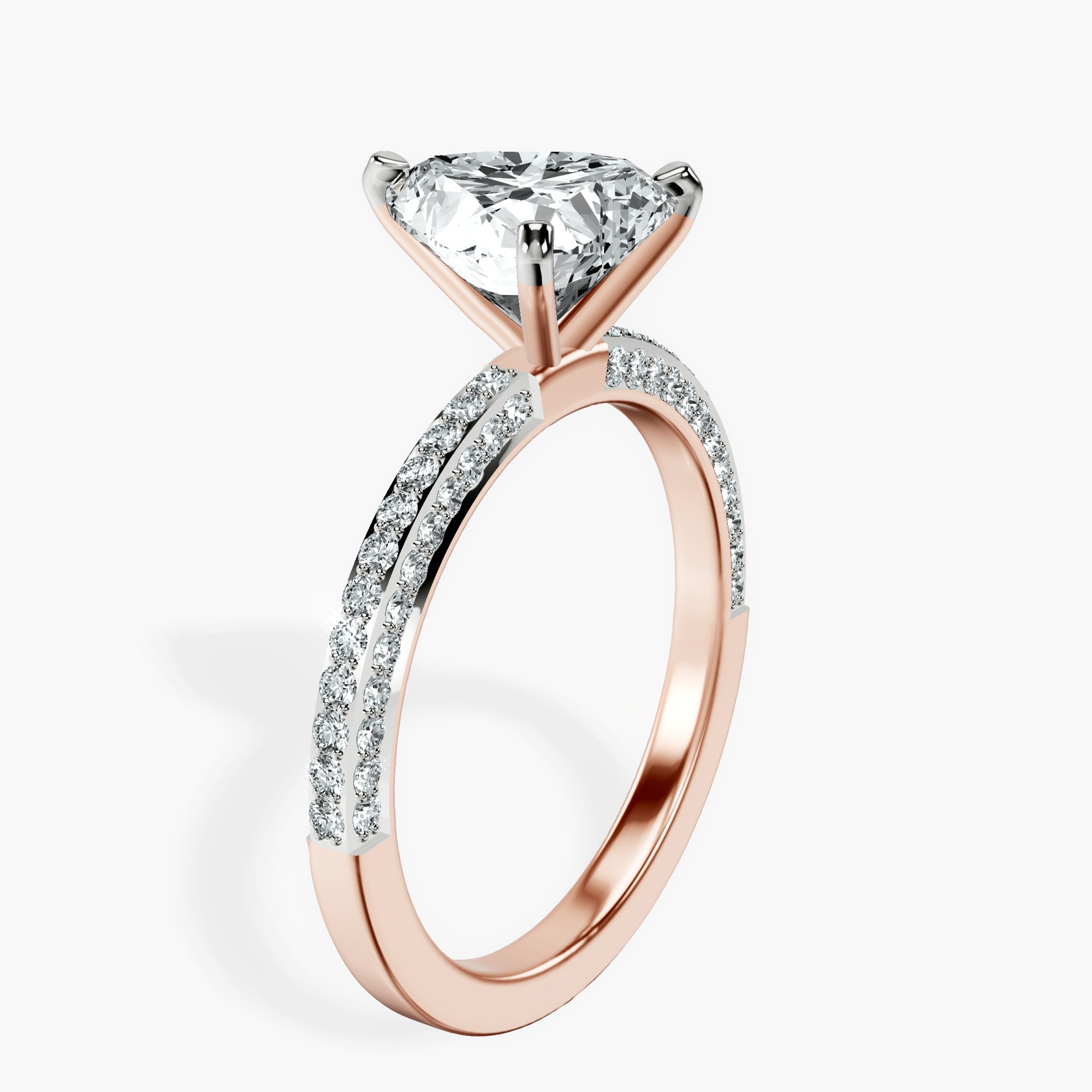 18kt Rose Gold Grace Micro pavé Eternity Lab Diamond Ring standing product image one