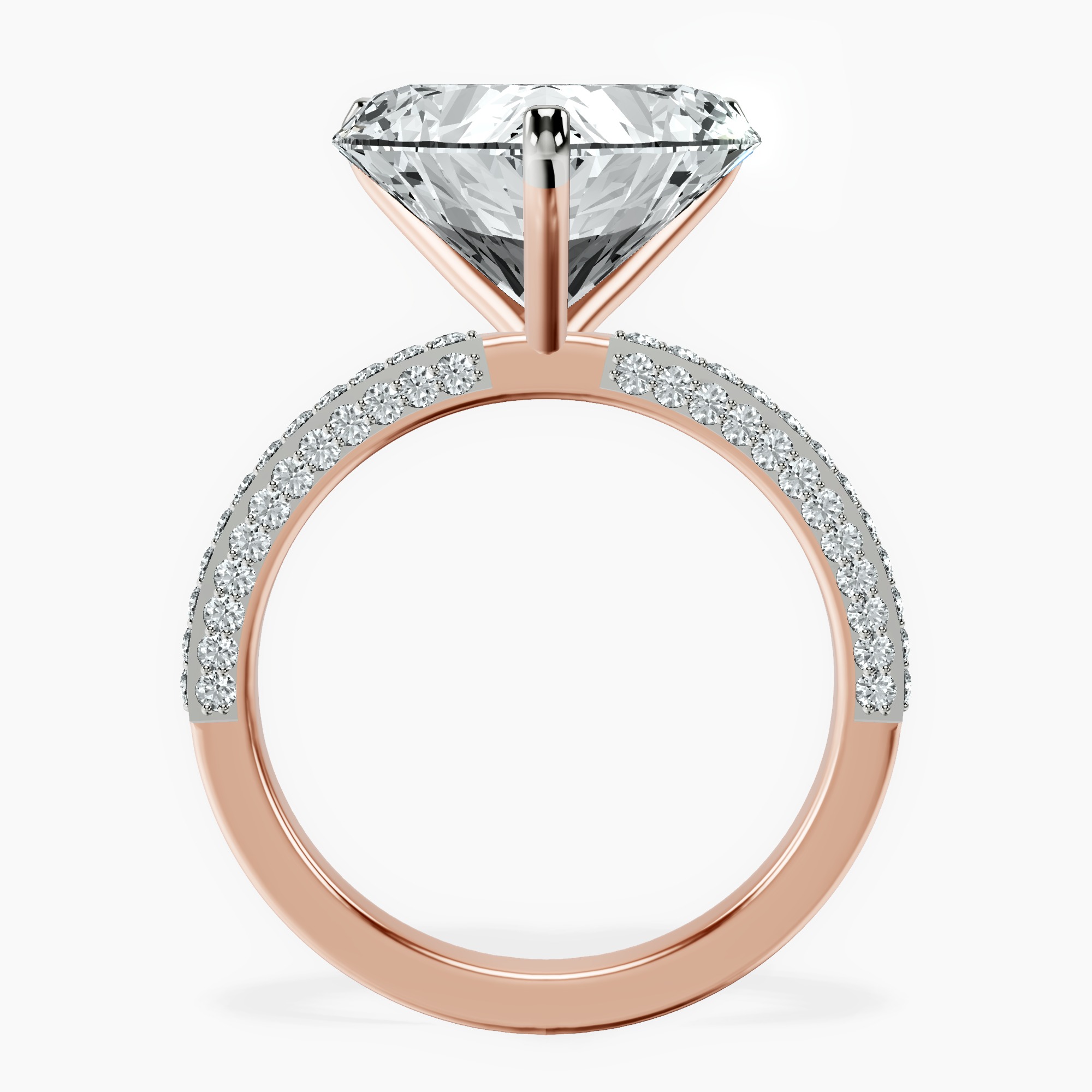 10kt Rose Gold Grace Micro pavé Eternity Lab Diamond Ring side right image one