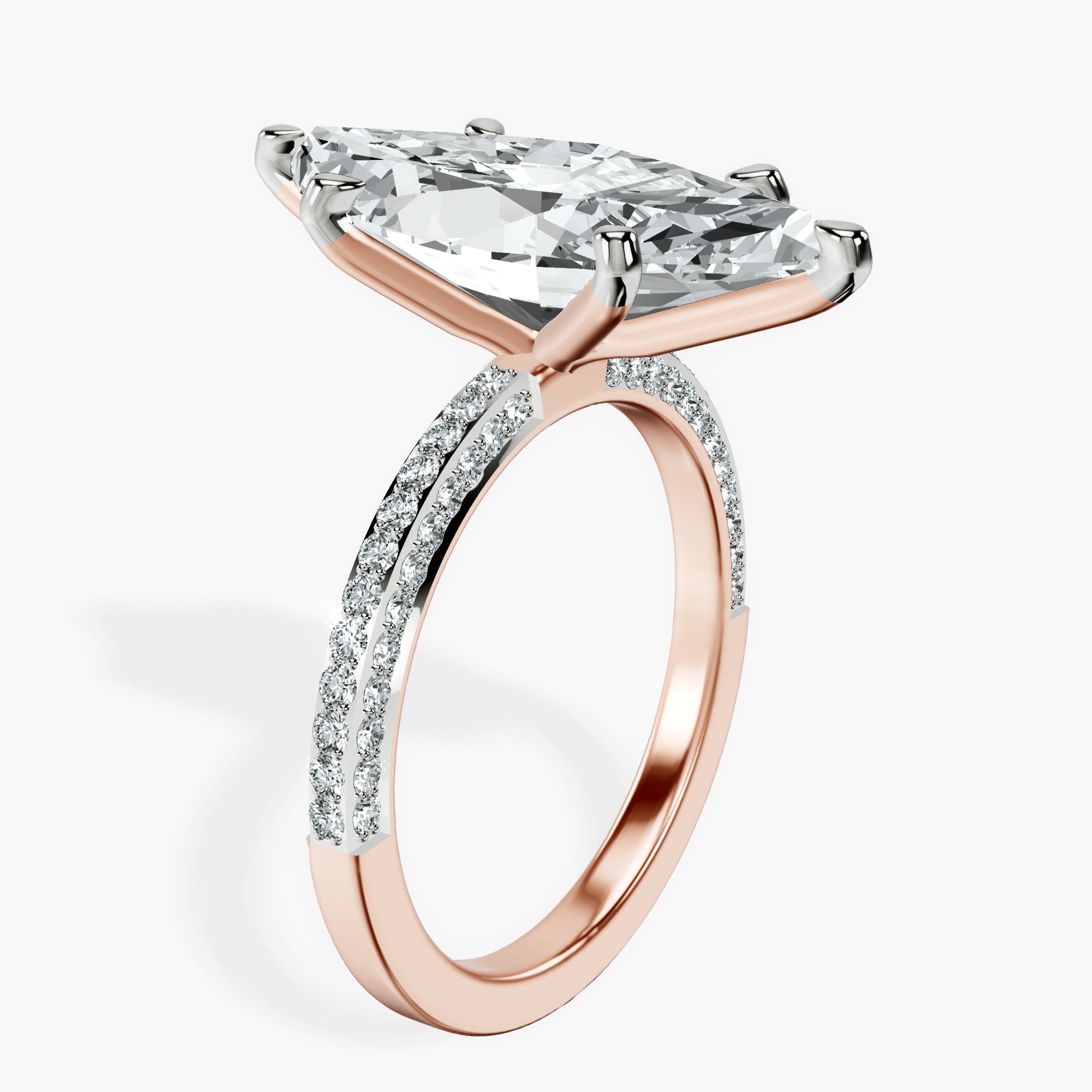 10kt Rose Gold Grace Micro pavé Eternity Lab Diamond Ring standing product image one