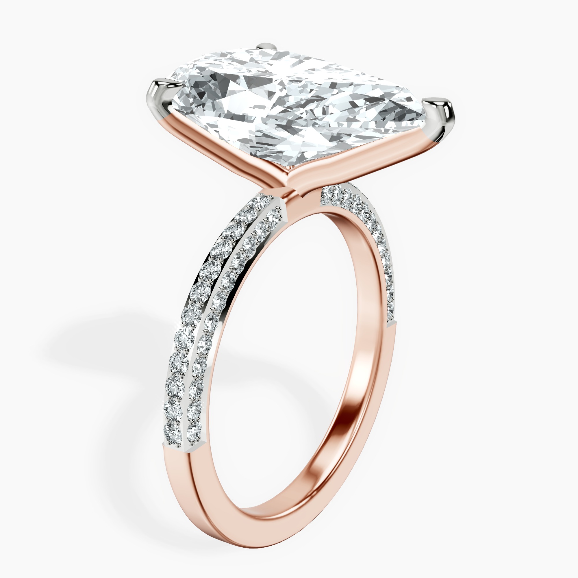 14kt Rose Gold Grace Micro pavé Eternity Lab Diamond Ring standing product image one