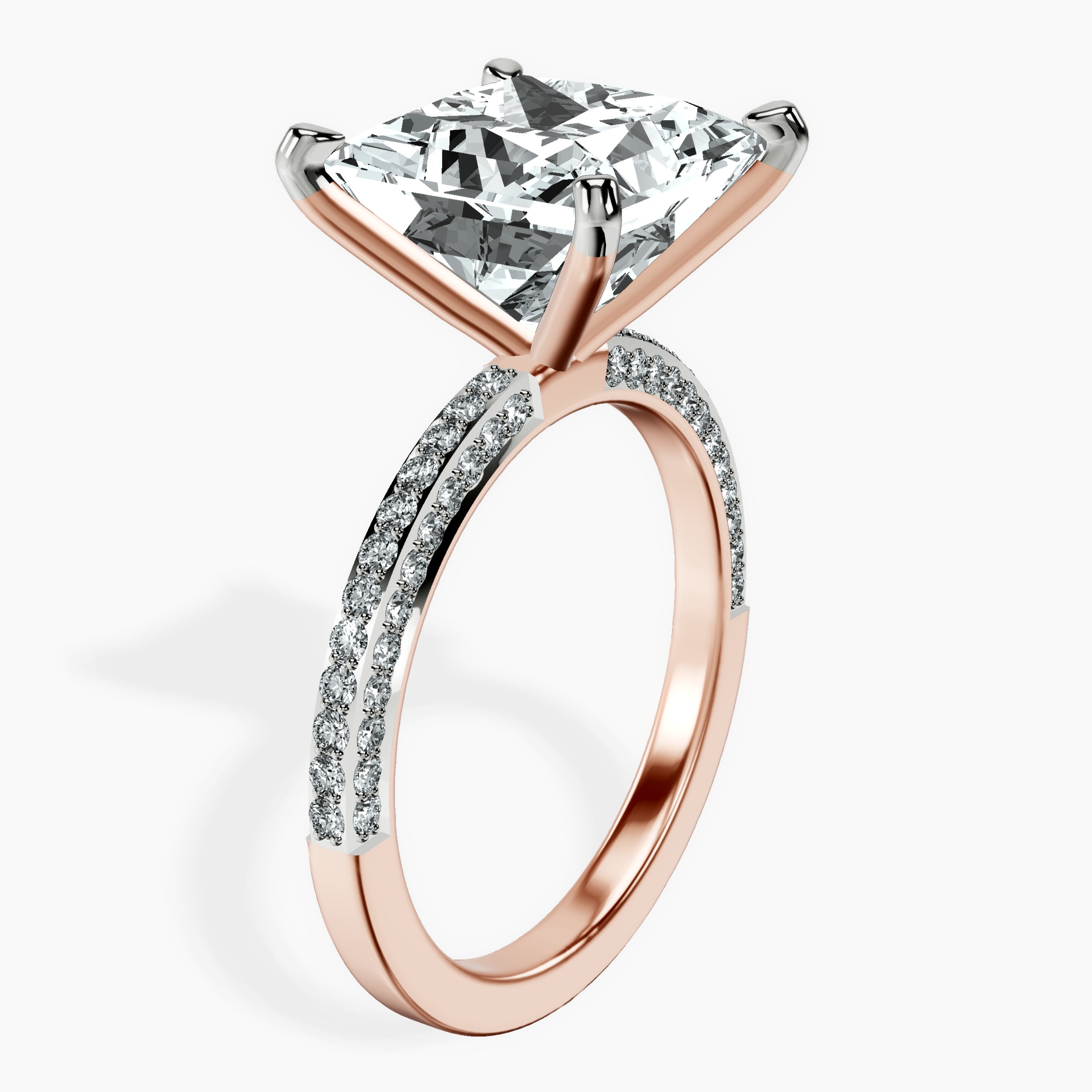 14kt Rose Gold Grace Micro pavé Eternity Lab Diamond Ring standing product image one
