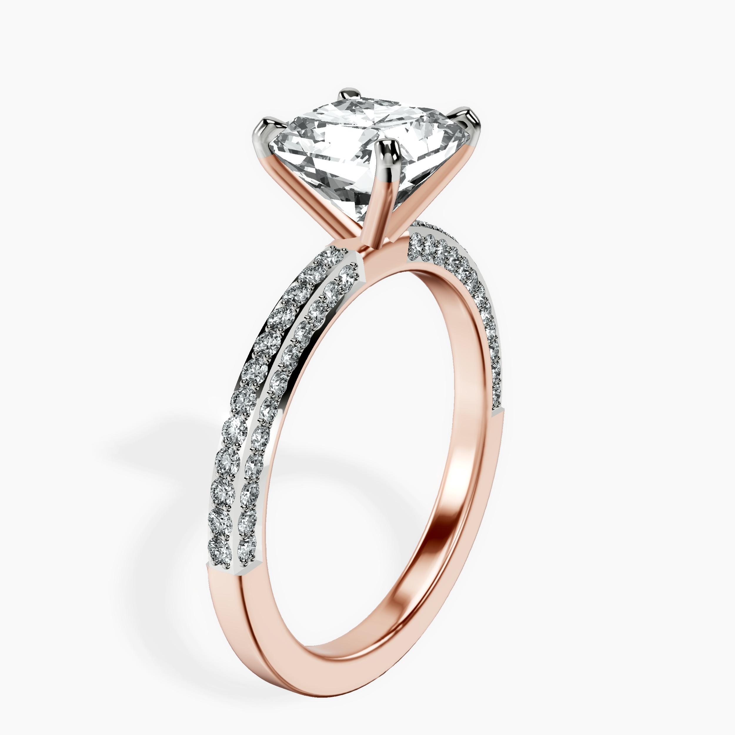 10kt Rose Gold Grace Micro pavé Eternity Lab Diamond Ring standing product image one