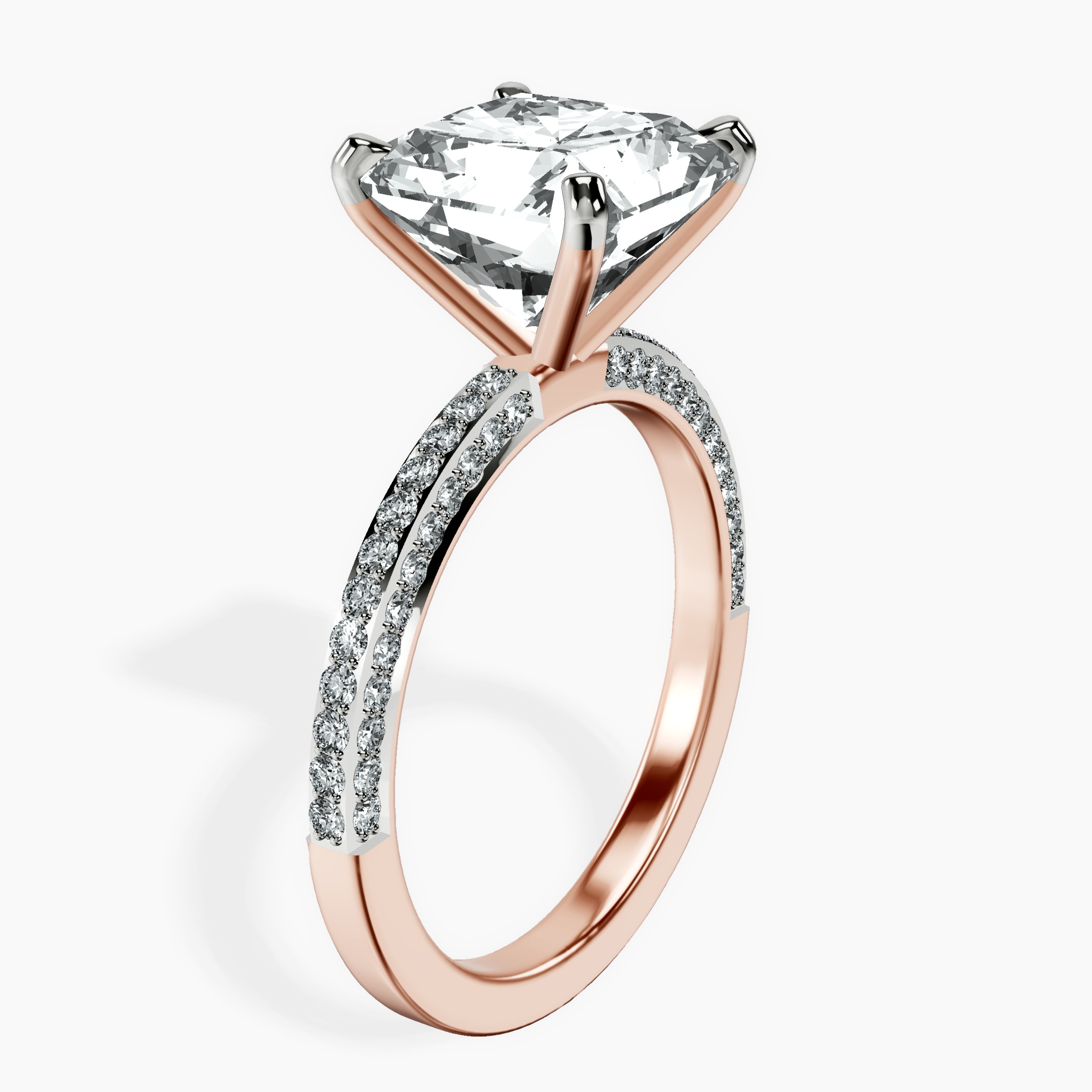 14kt Rose Gold Grace Micro pavé Eternity Lab Diamond Ring standing product image one