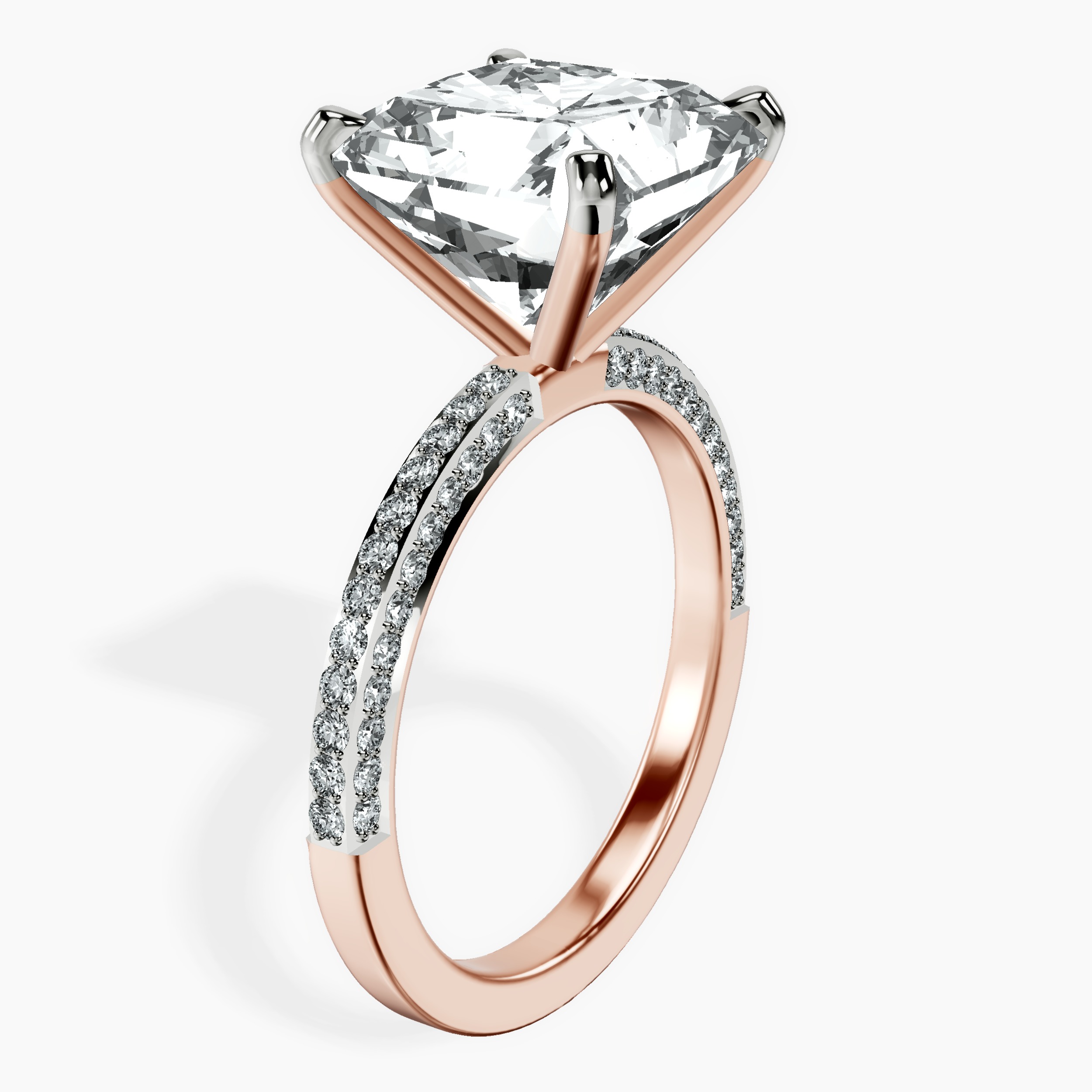 18kt Rose Gold Grace Micro pavé Eternity Lab Diamond Ring standing product image one