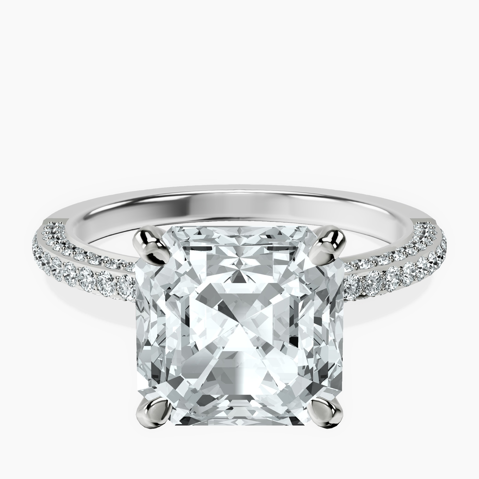 Platinum Grace Micro pavé Eternity Lab Diamond Ring front image
