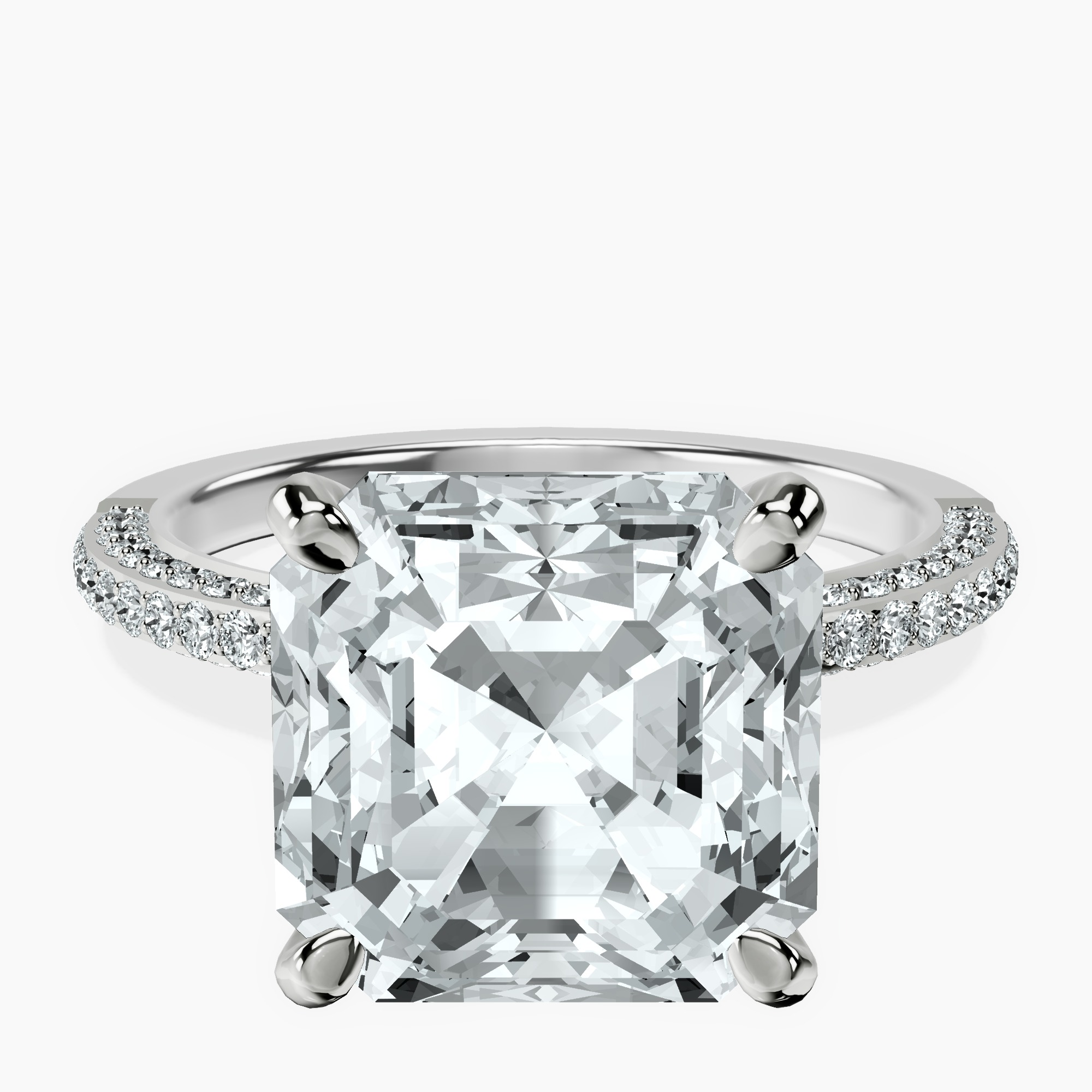 Platinum Grace Micro pavé Eternity Lab Diamond Ring front image