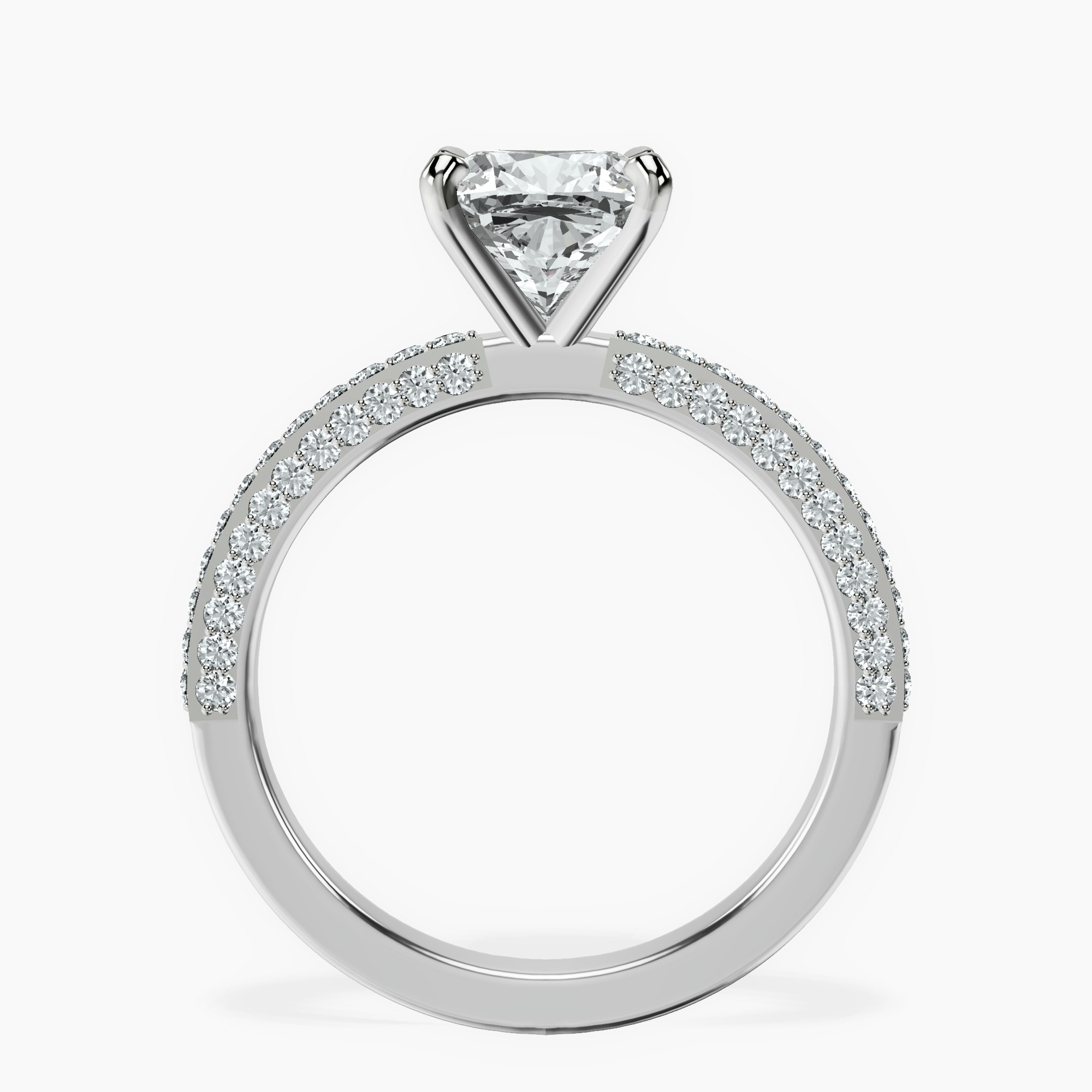 10kt White Gold Grace Micro pavé Eternity Lab Diamond Ring side right image one
